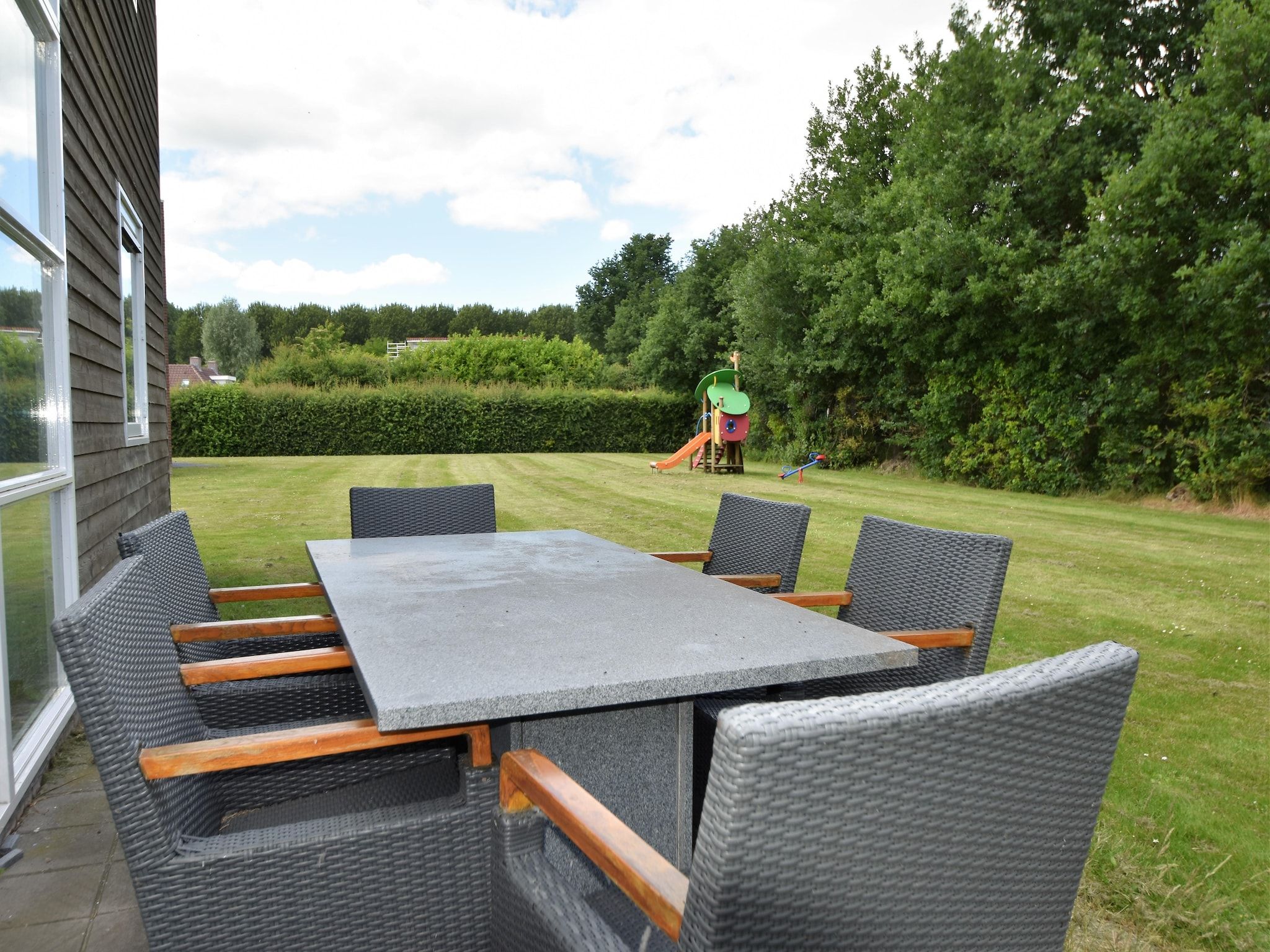 De tuin van Horsterwold 22 in Zeewolde