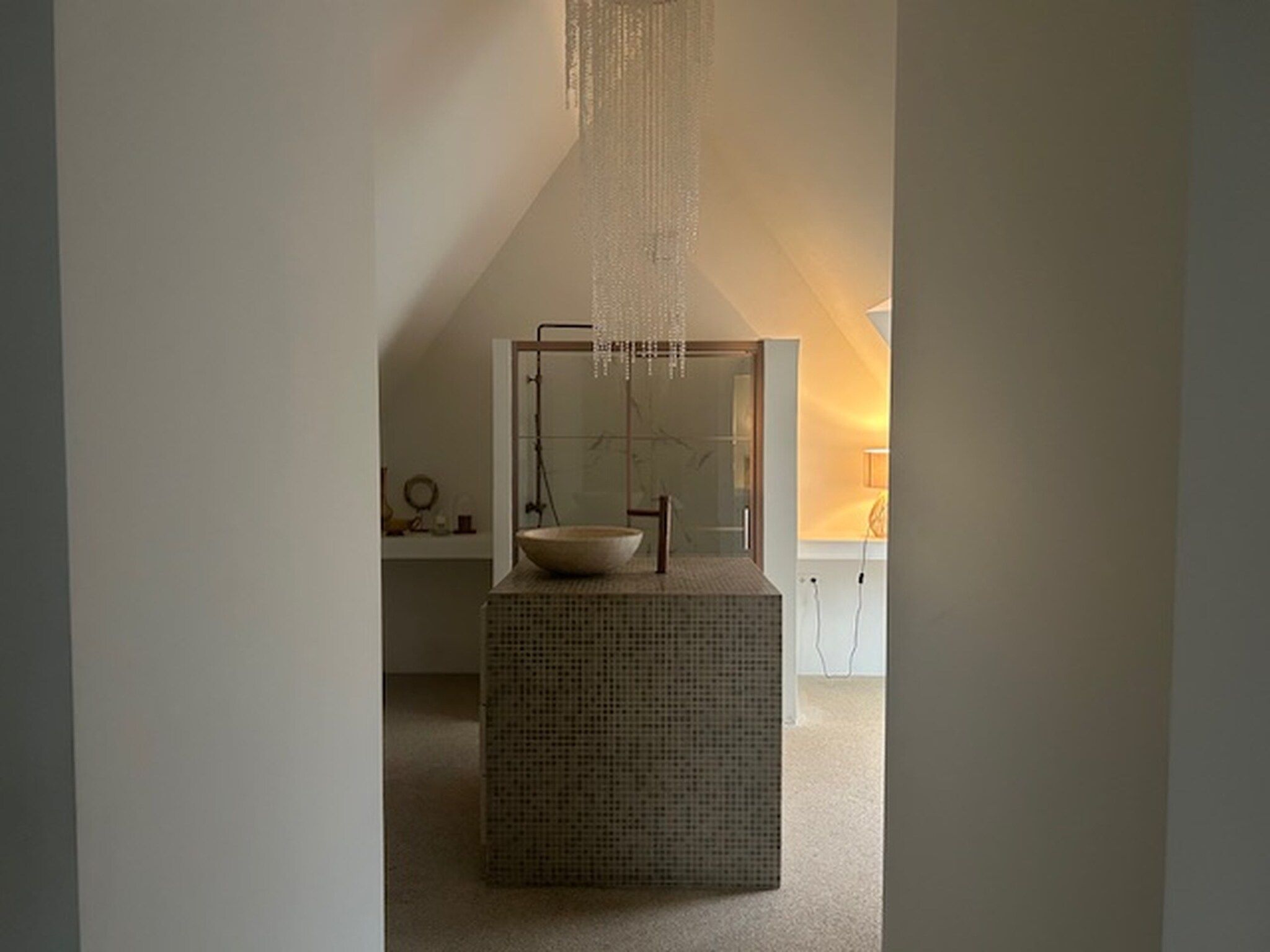 De badkamer van Villa Gabrielle in Bergen