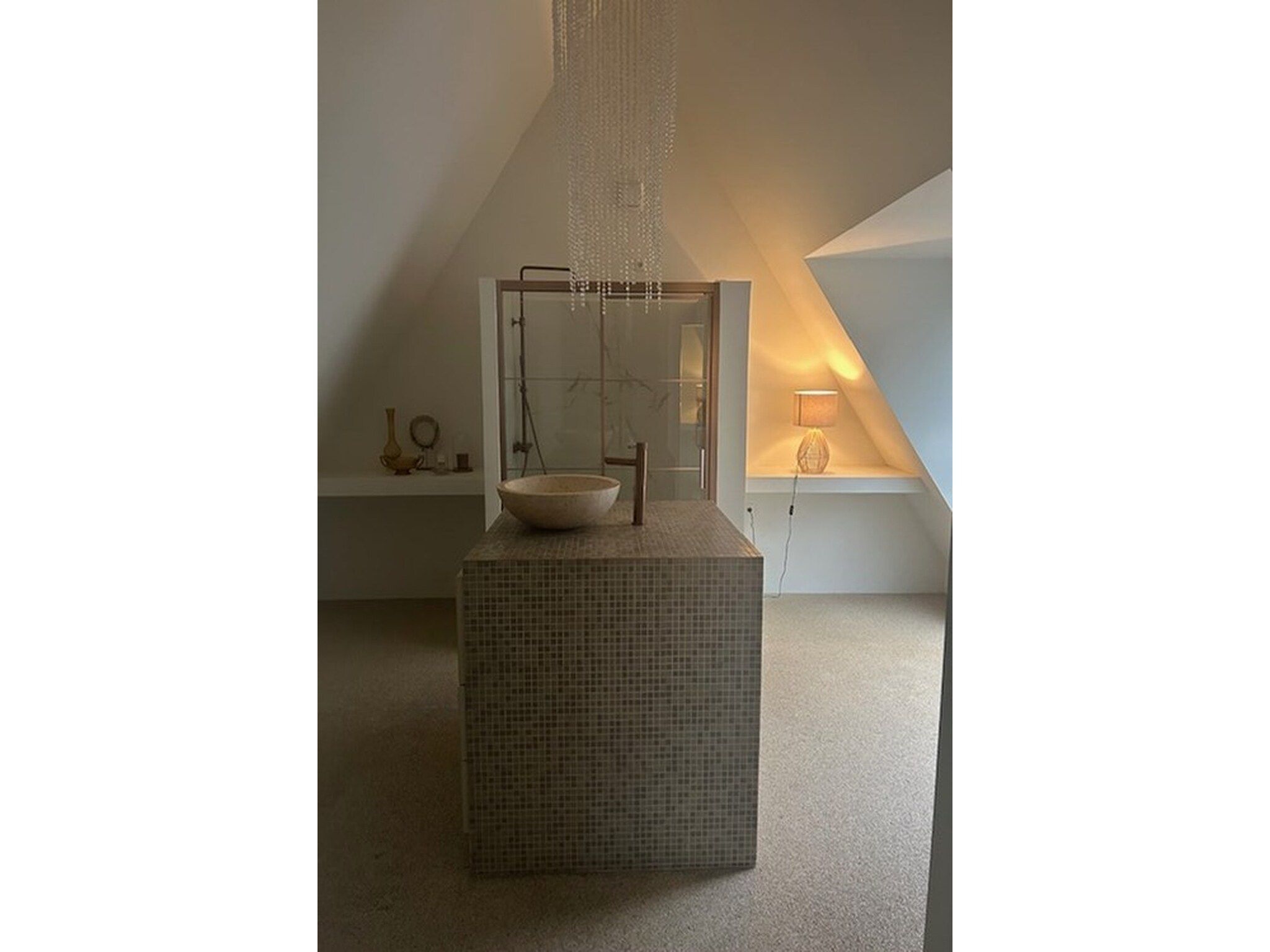 De badkamer van Villa Gabrielle in Bergen