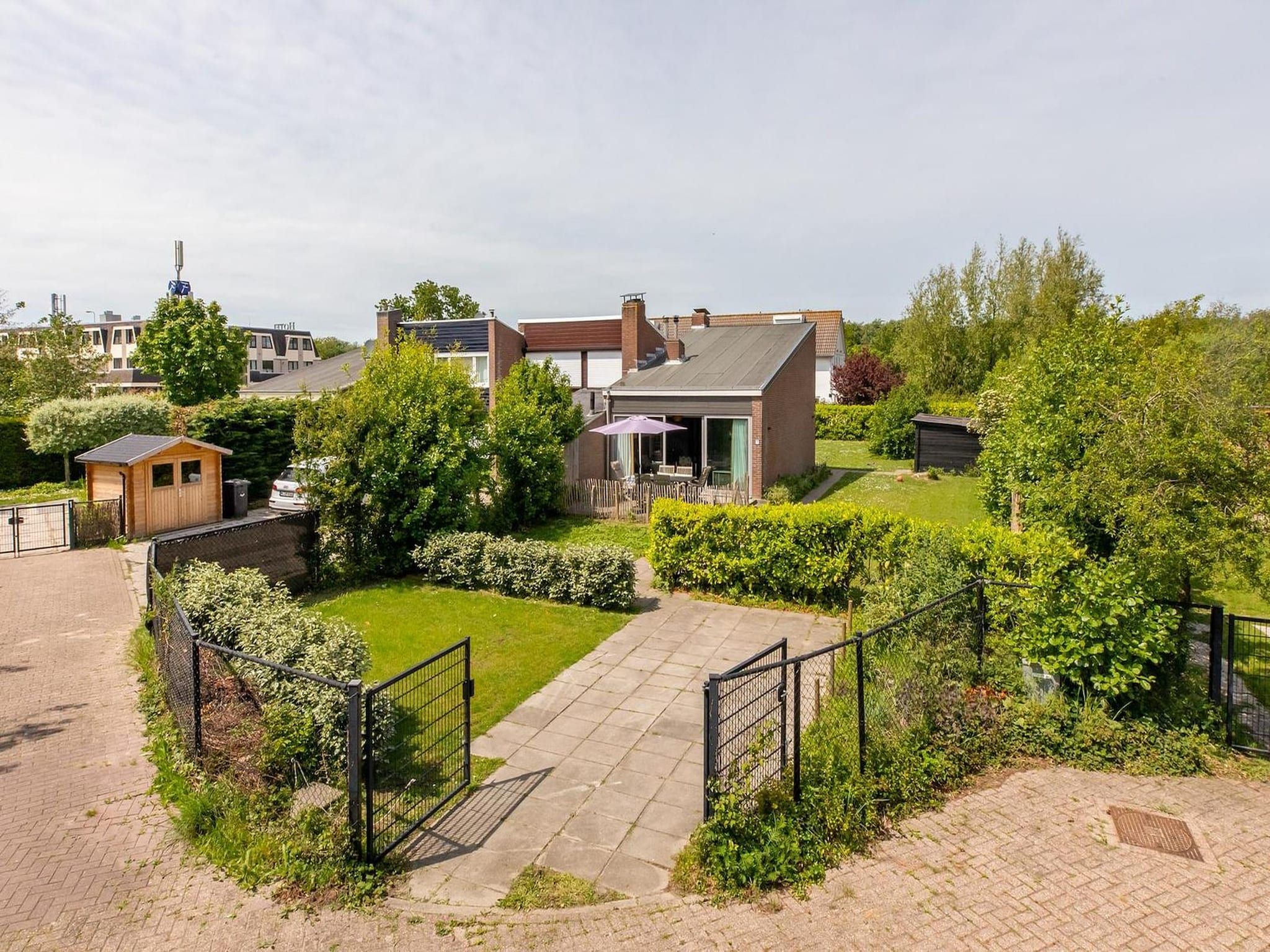 De tuin van Lepelblad 7 in Nieuwvlietbad