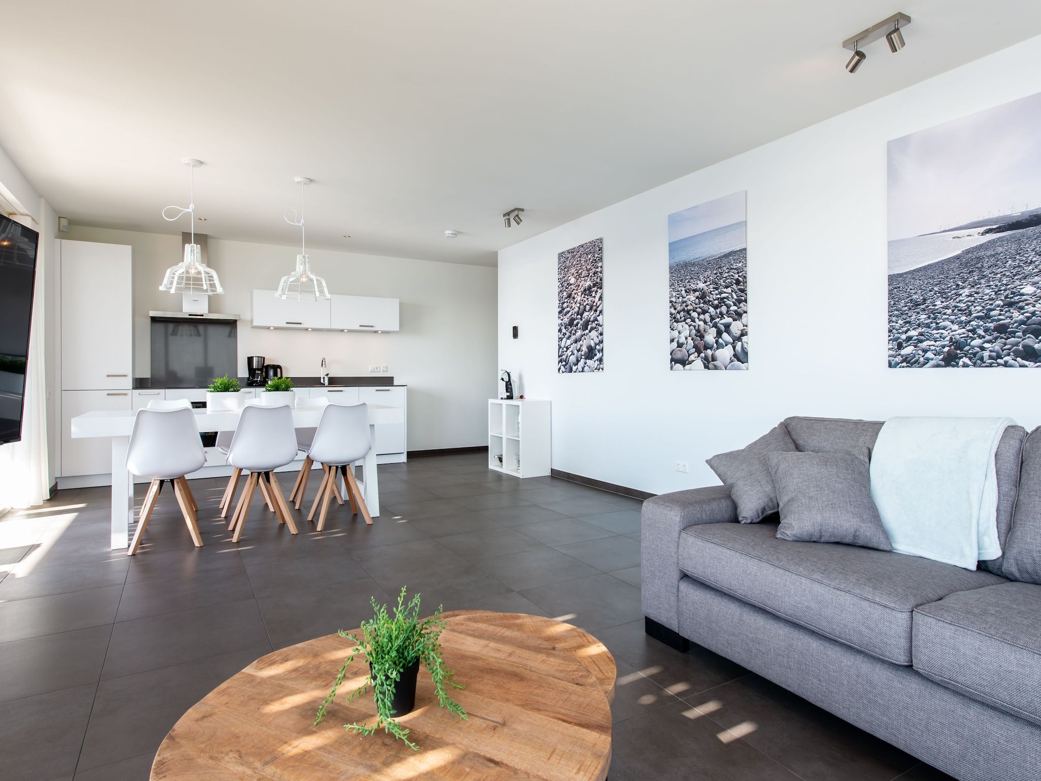 De woonkamer van Appartement 4c  Schotsman Watersport in Kamperland