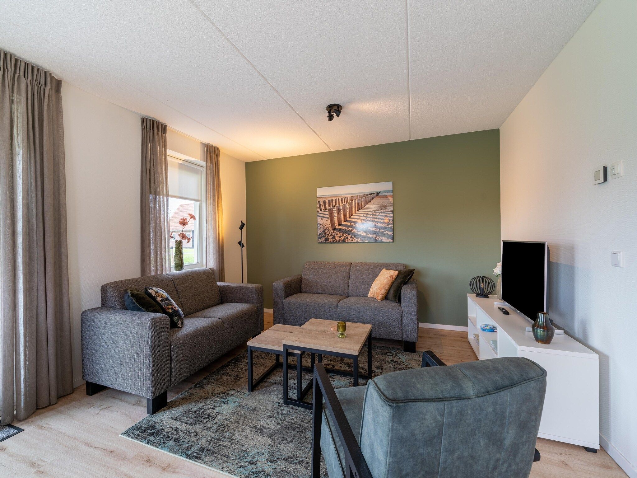 De woonkamer van De Botter Huis Nr 15 in Scherpenisse