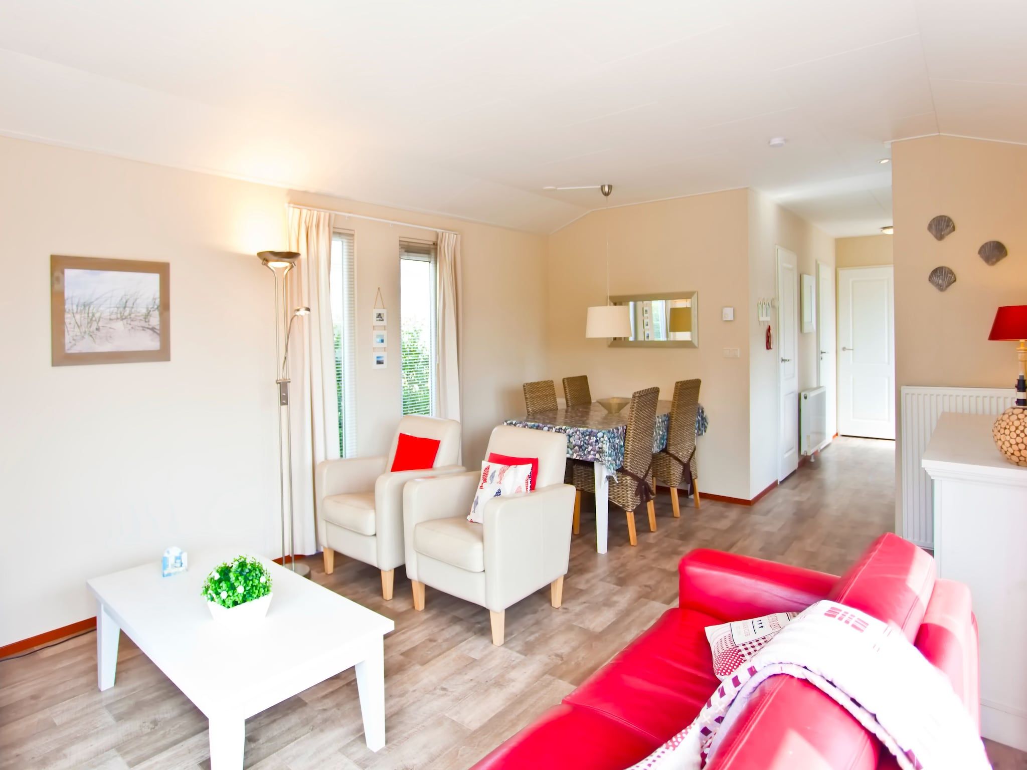 De woonkamer van Unique Luxe 4 in Breskens