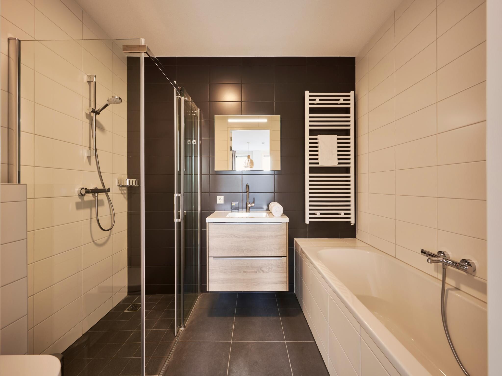 De badkamer van Resort Maastricht 35 in Maastricht
