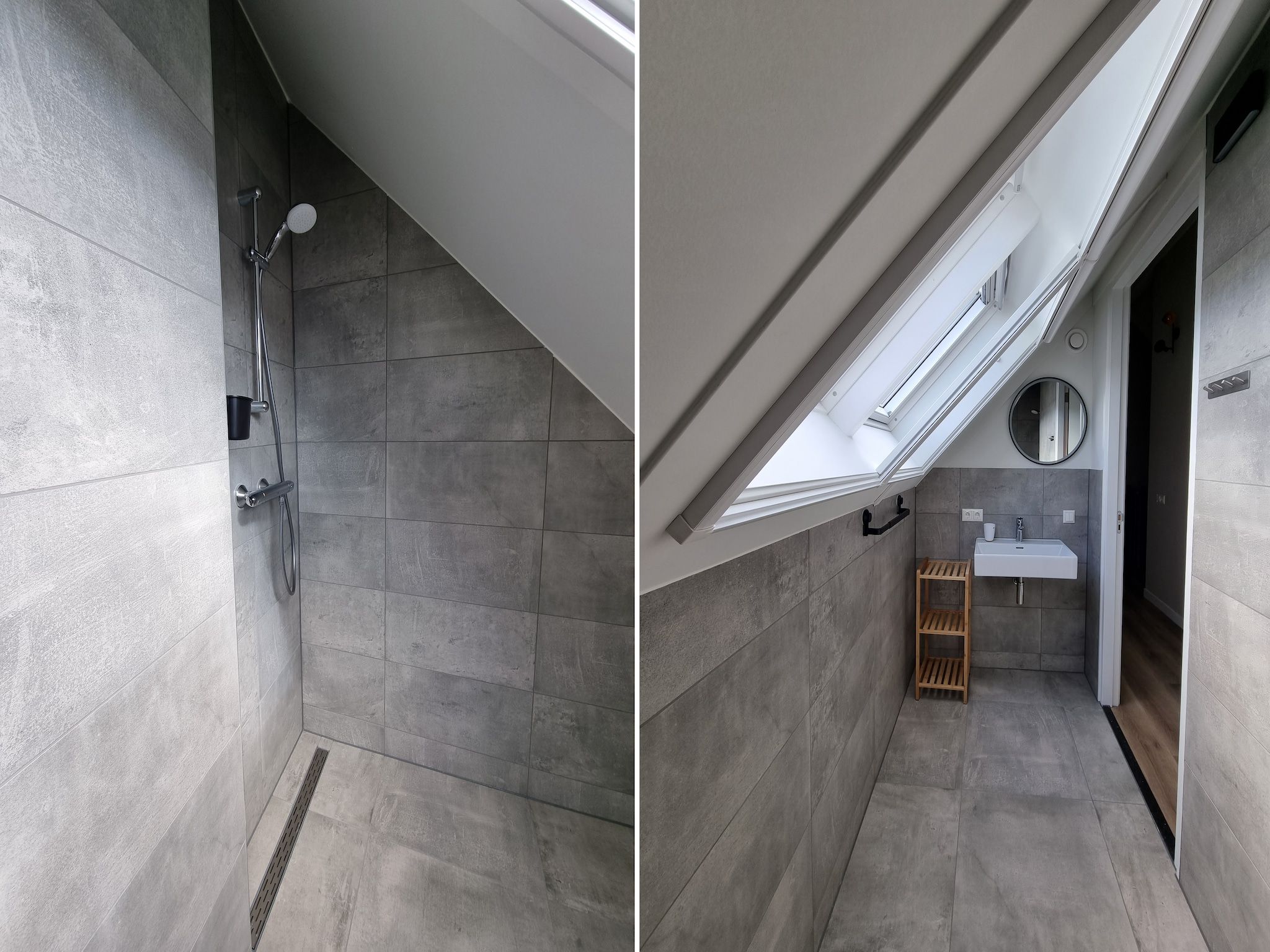 De badkamer van Watervilla Acht in Balk