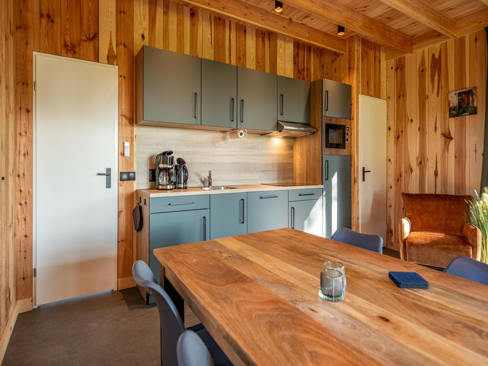 De keuken van Wellnesslodge Scholekster 4p in Dalerveen