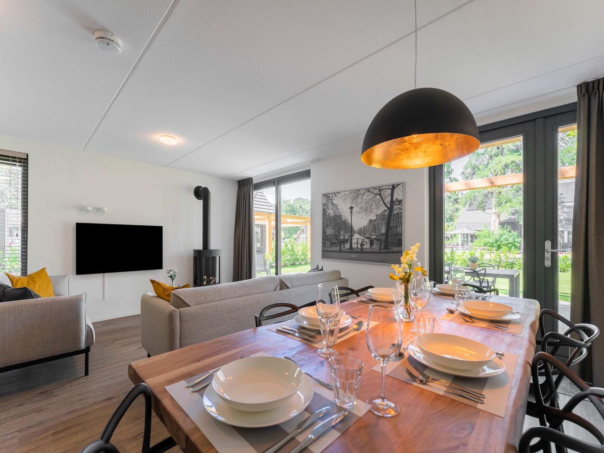 De woonkamer van Boschhuis Boucle in Lochem