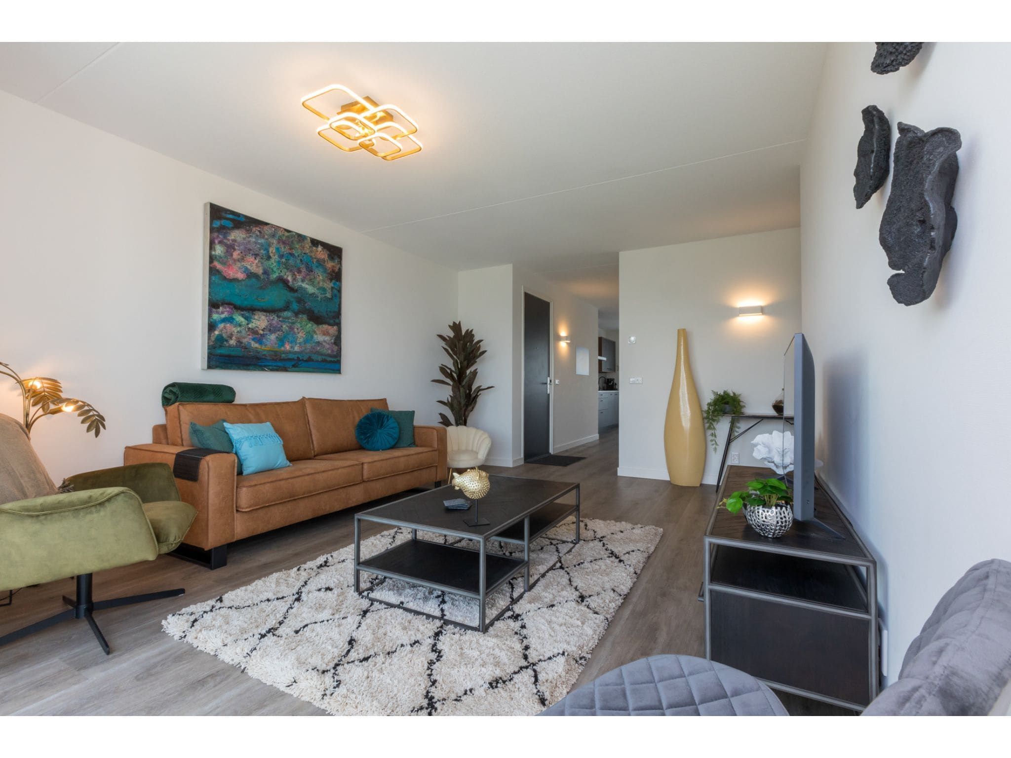 De woonkamer van Havenweg 8-18 in St. Annaland