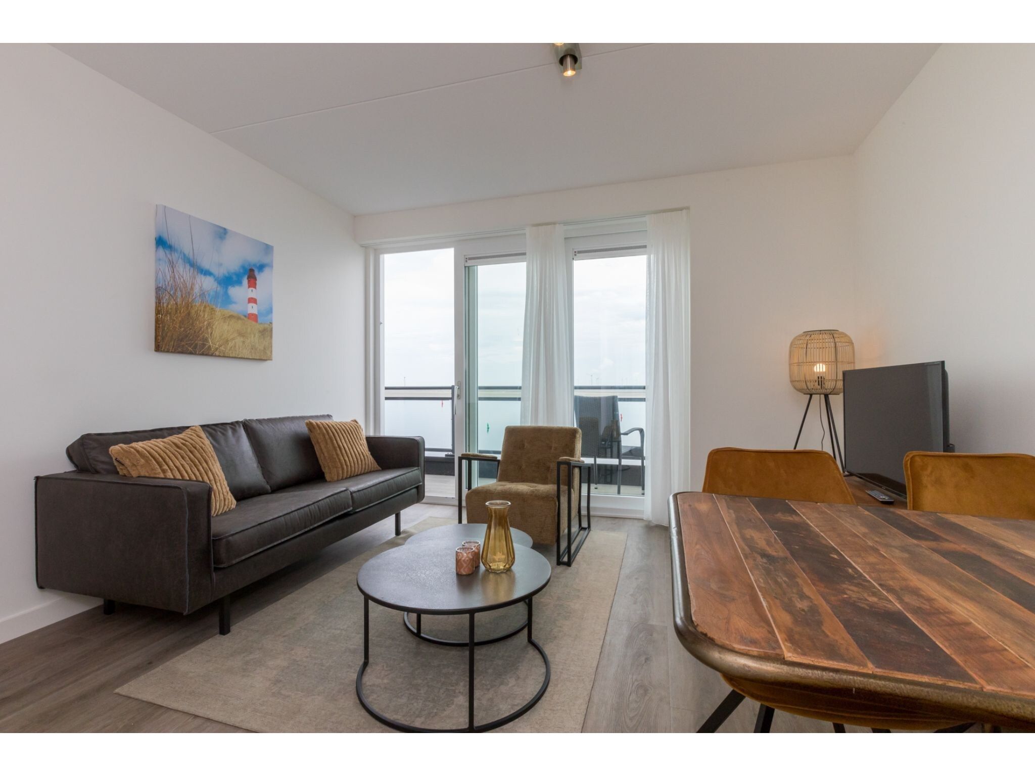 De woonkamer van Havenweg 8-22 in St. Annaland