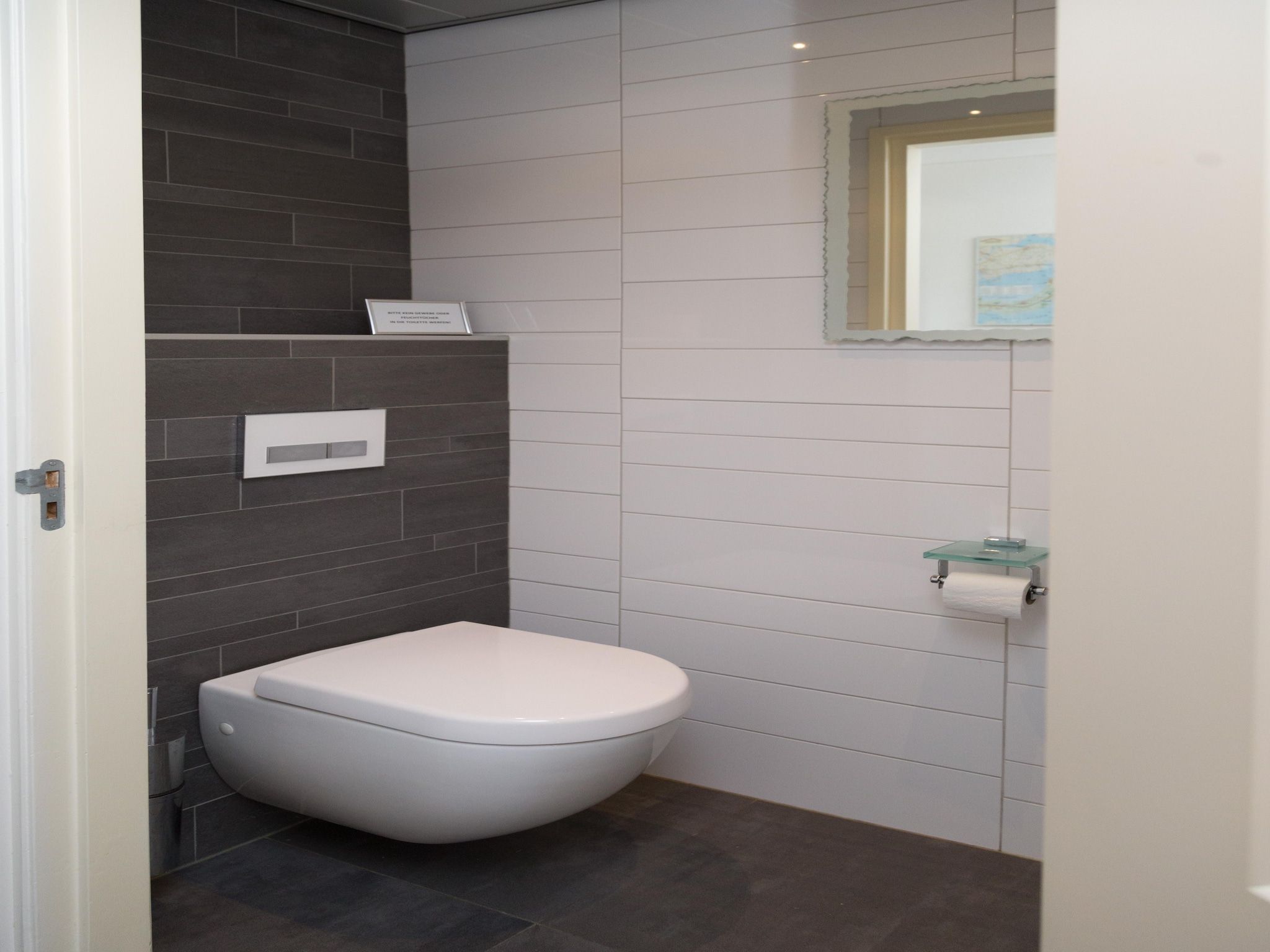 De badkamer van Strandwoning Baarland in Zeeland in Baarland