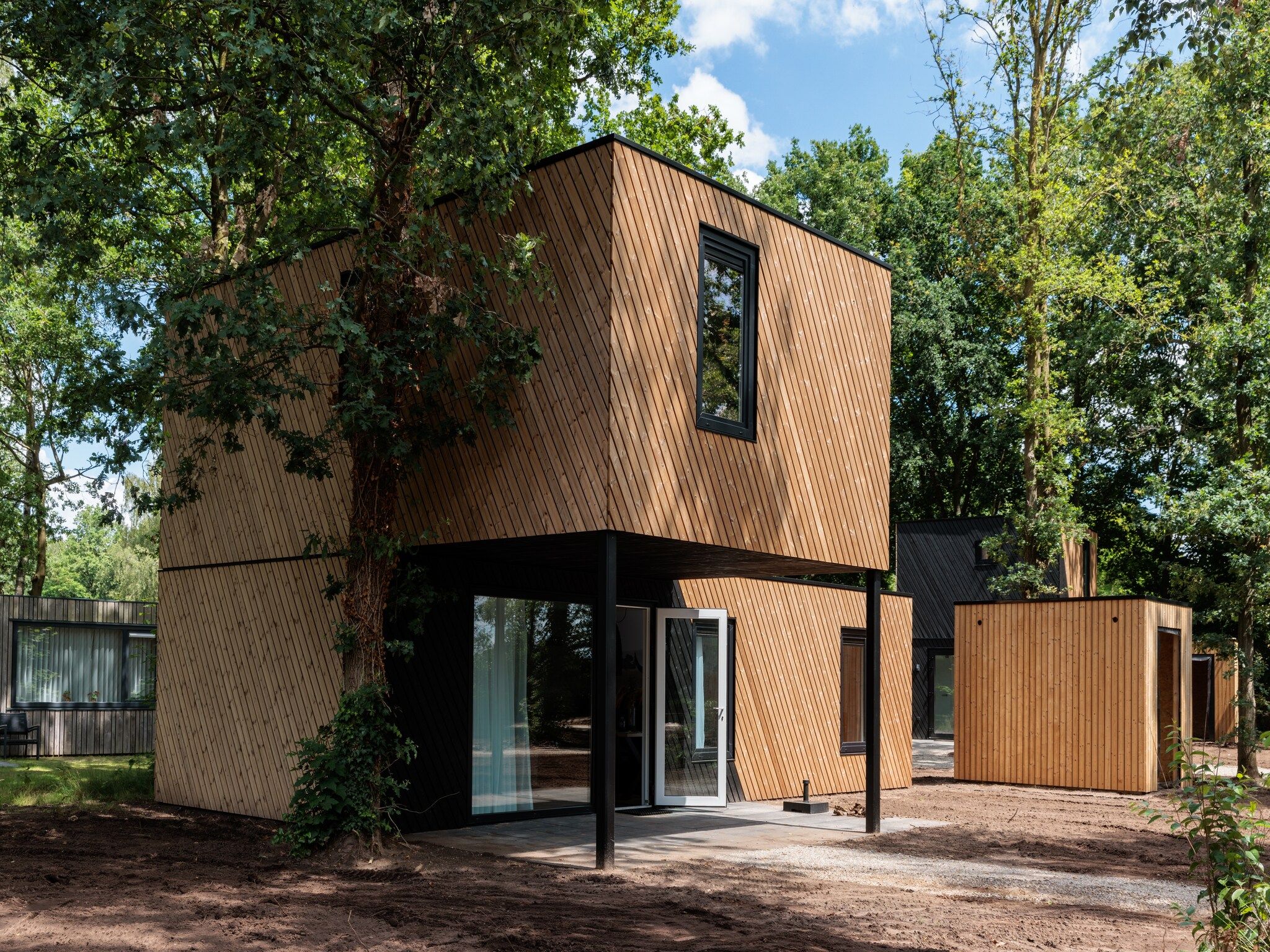 De buitenkant van Vakantiepark Schaijk 9 in Schaijk