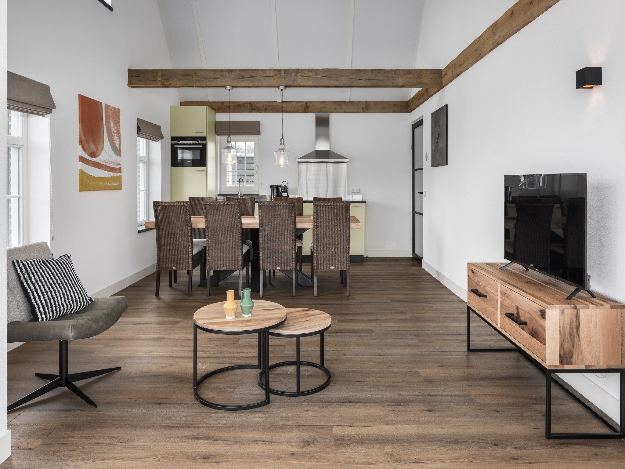 De woonkamer van Vakantiepark De Heihorsten 9 in Someren