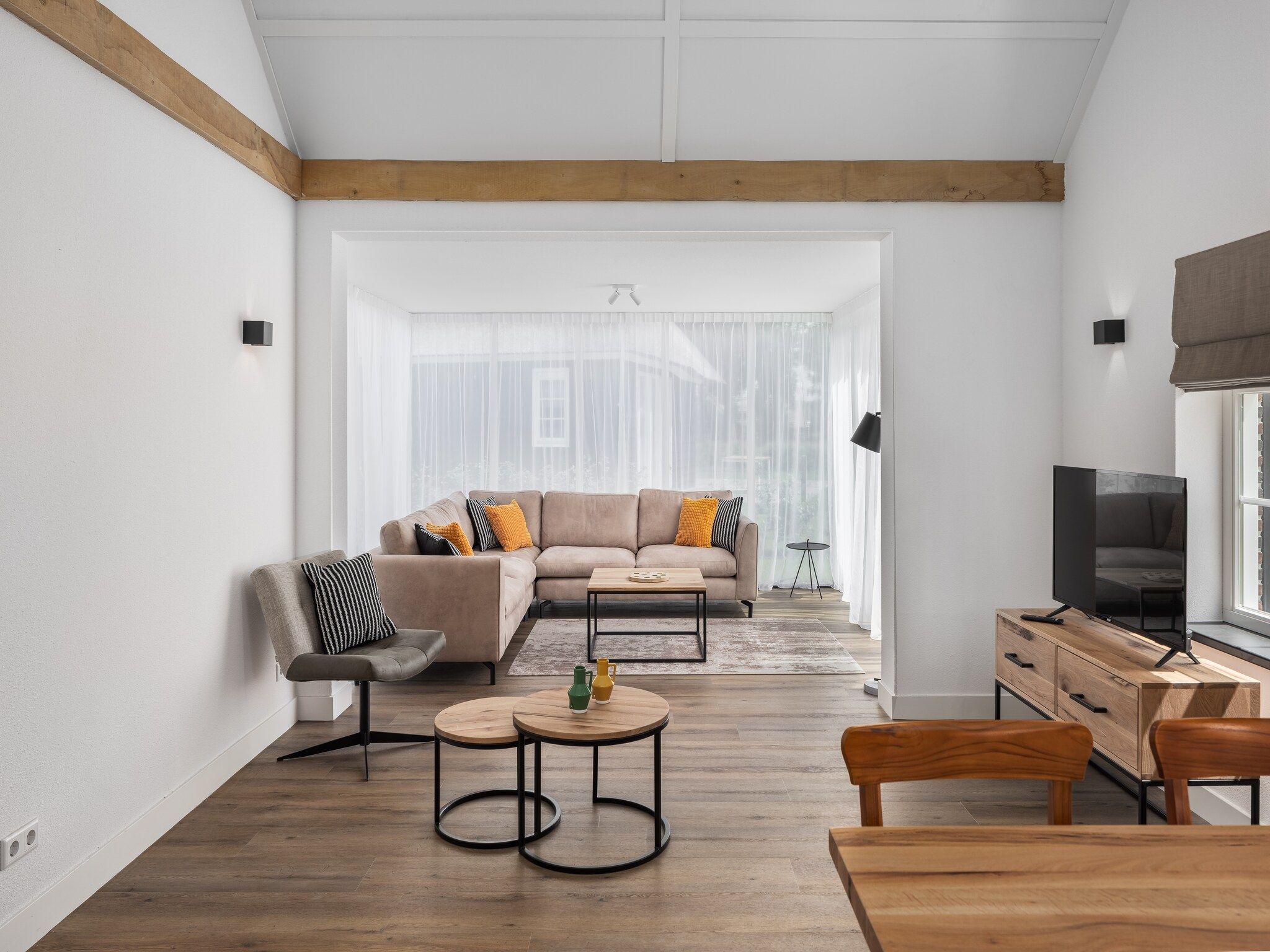 De woonkamer van Vakantiepark De Heihorsten 9 in Someren
