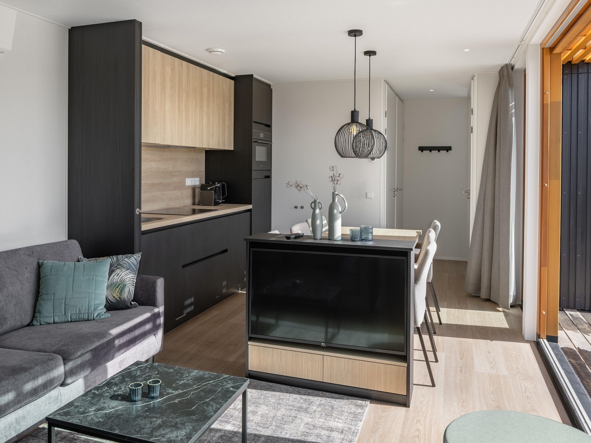 De woonkamer van Beach Resort Brouwersdam 1 in Scharendijke