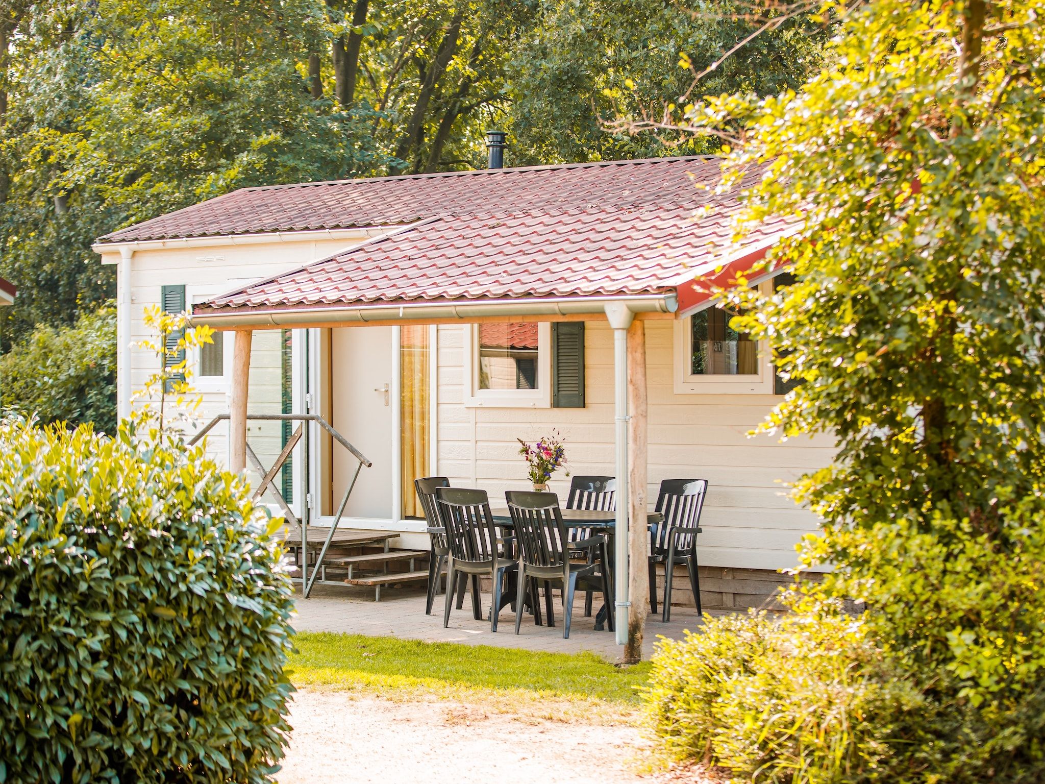 De buitenkant van Vakantiepark Leukermeer 3 in Well