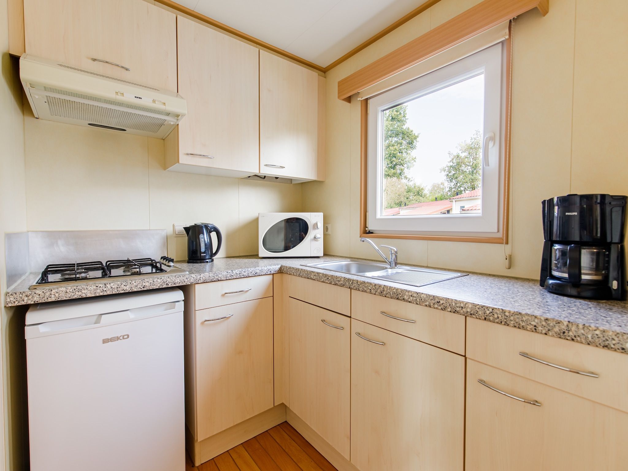 De keuken van Vakantiepark Leukermeer 5 in Well