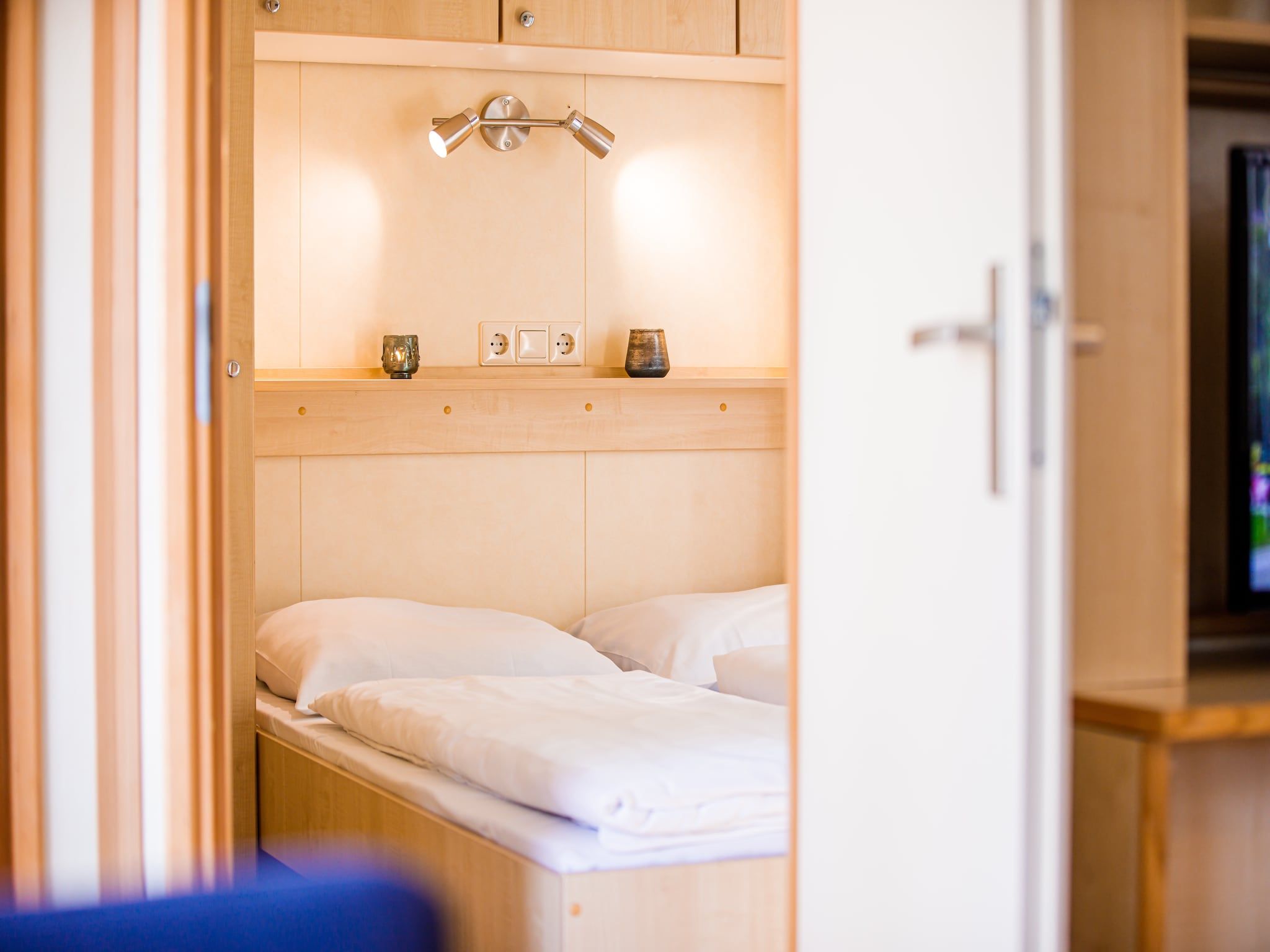 Een slaapkamer van Vakantiepark Leukermeer 5 in Well