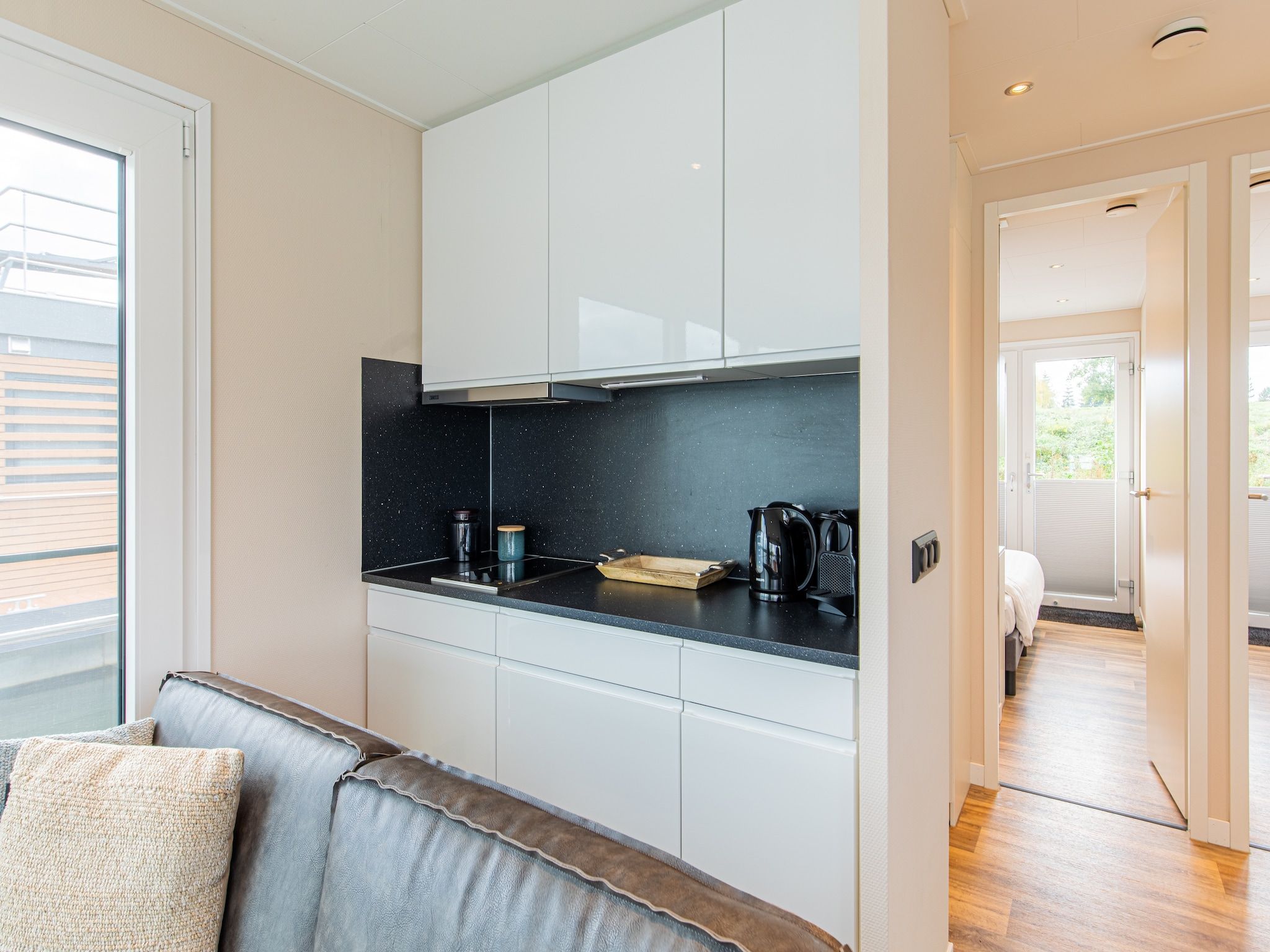De keuken van Vakantiepark Leukermeer 9 in Well
