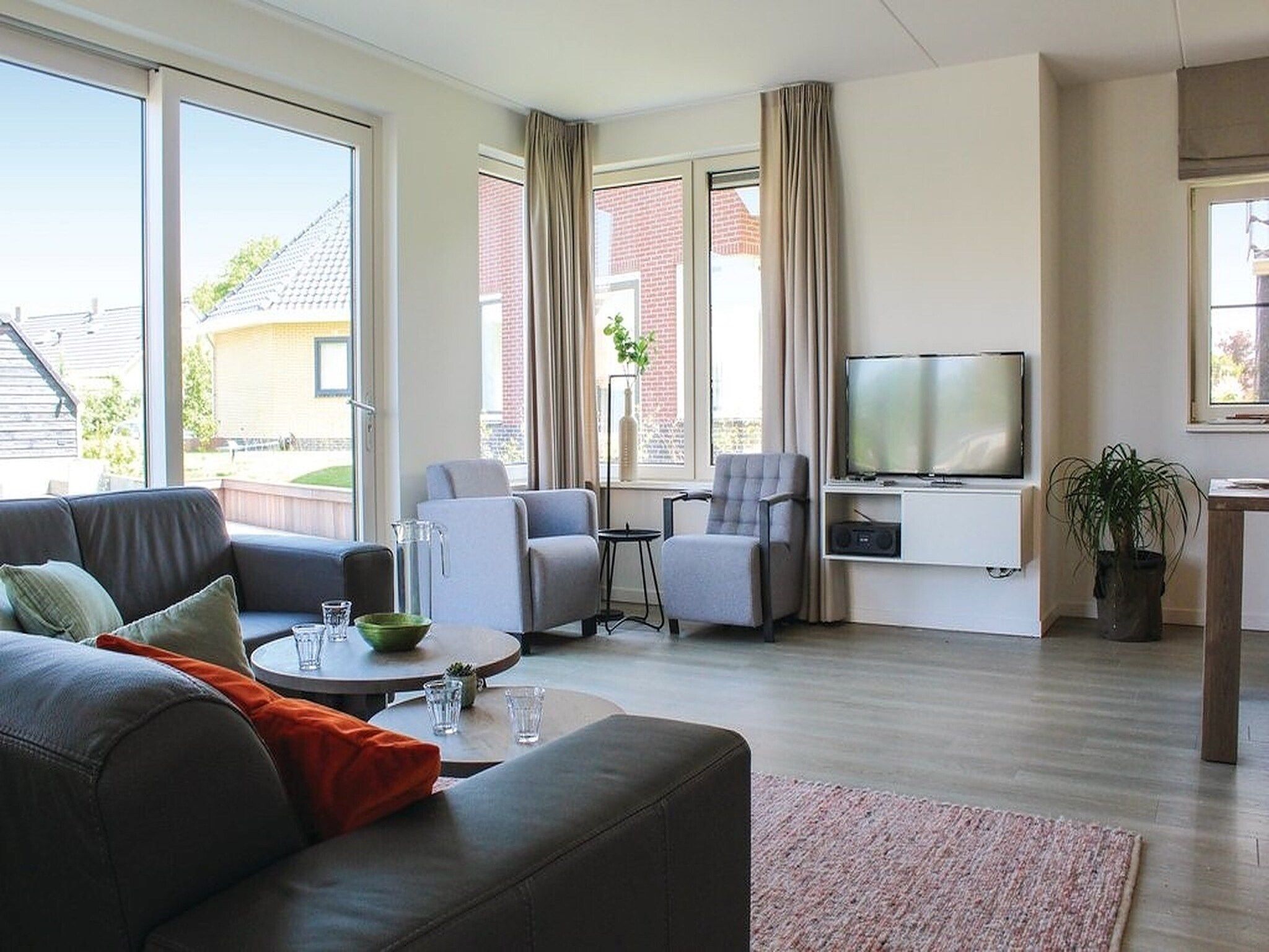 De woonkamer van Recreatiepark Idskenhuizen 5 in Idskenhuizen