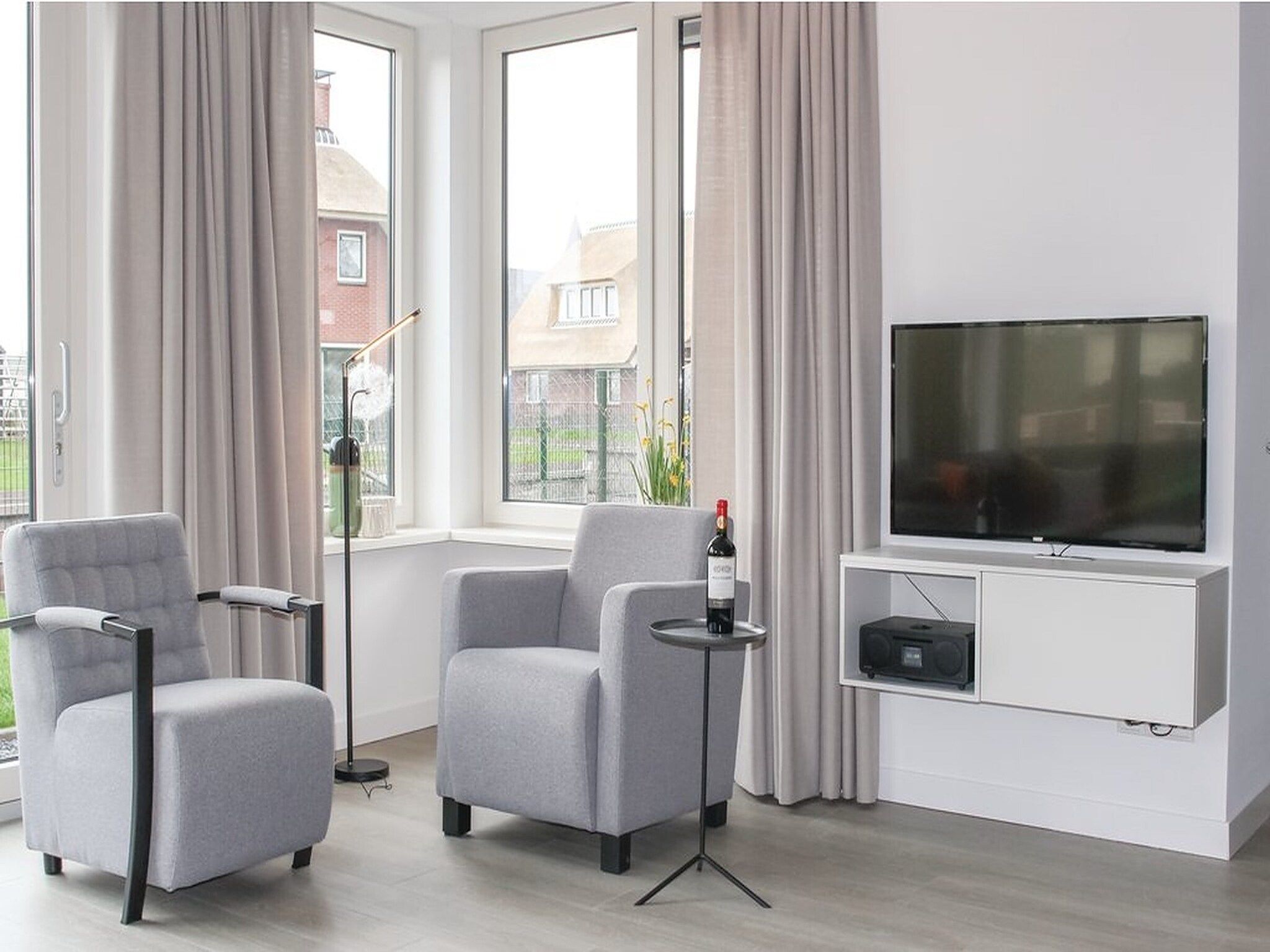 De woonkamer van Recreatiepark Idskenhuizen 9 in Idskenhuizen