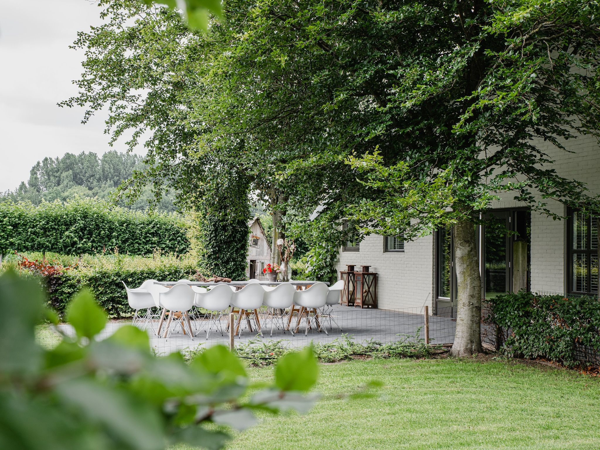 De tuin van Dorpswoning De Volbloed in Leende