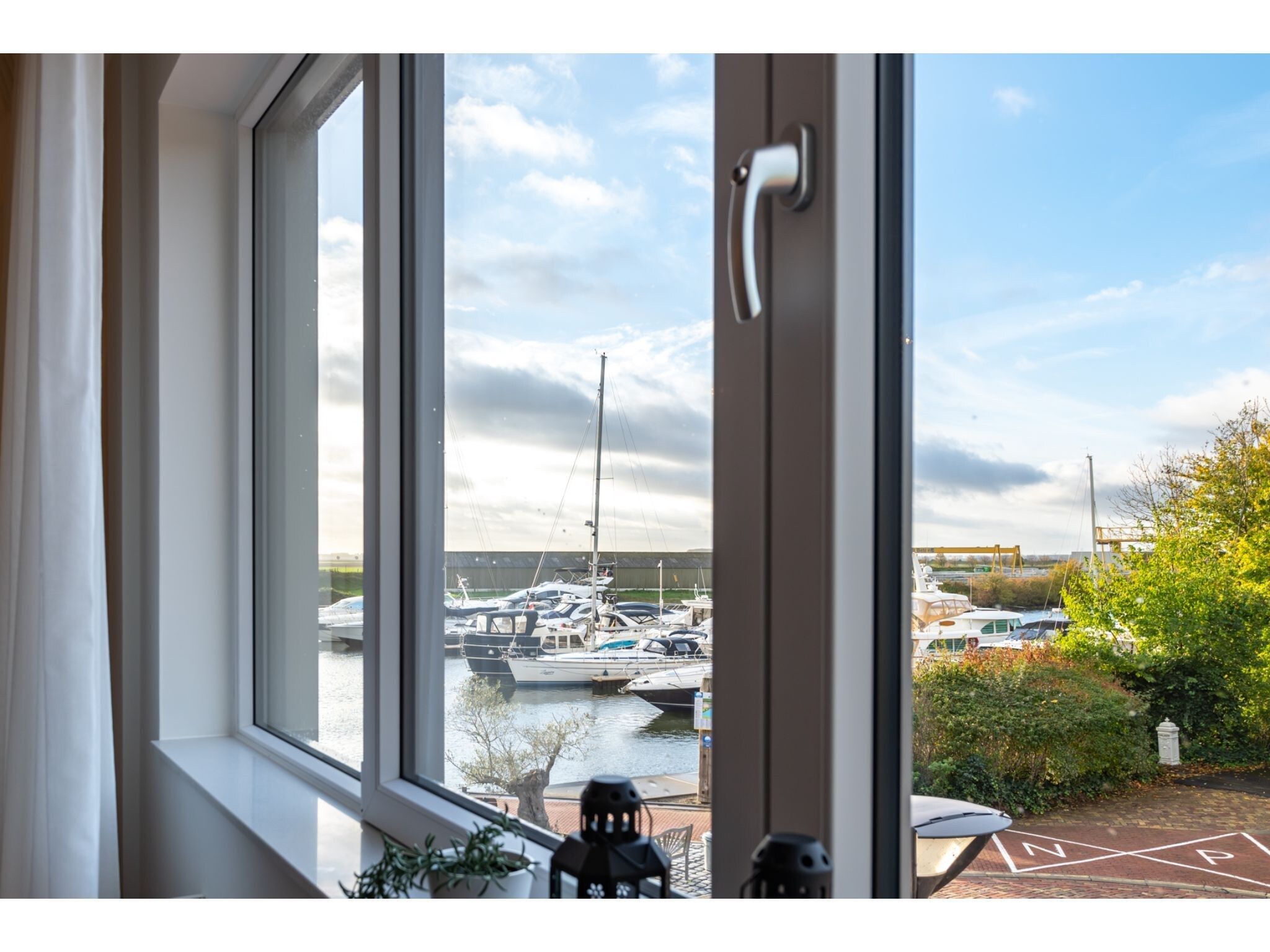 Het uitzicht vanaf Harbour Loft 1N Résidence Marina polderzicht in Kamperland