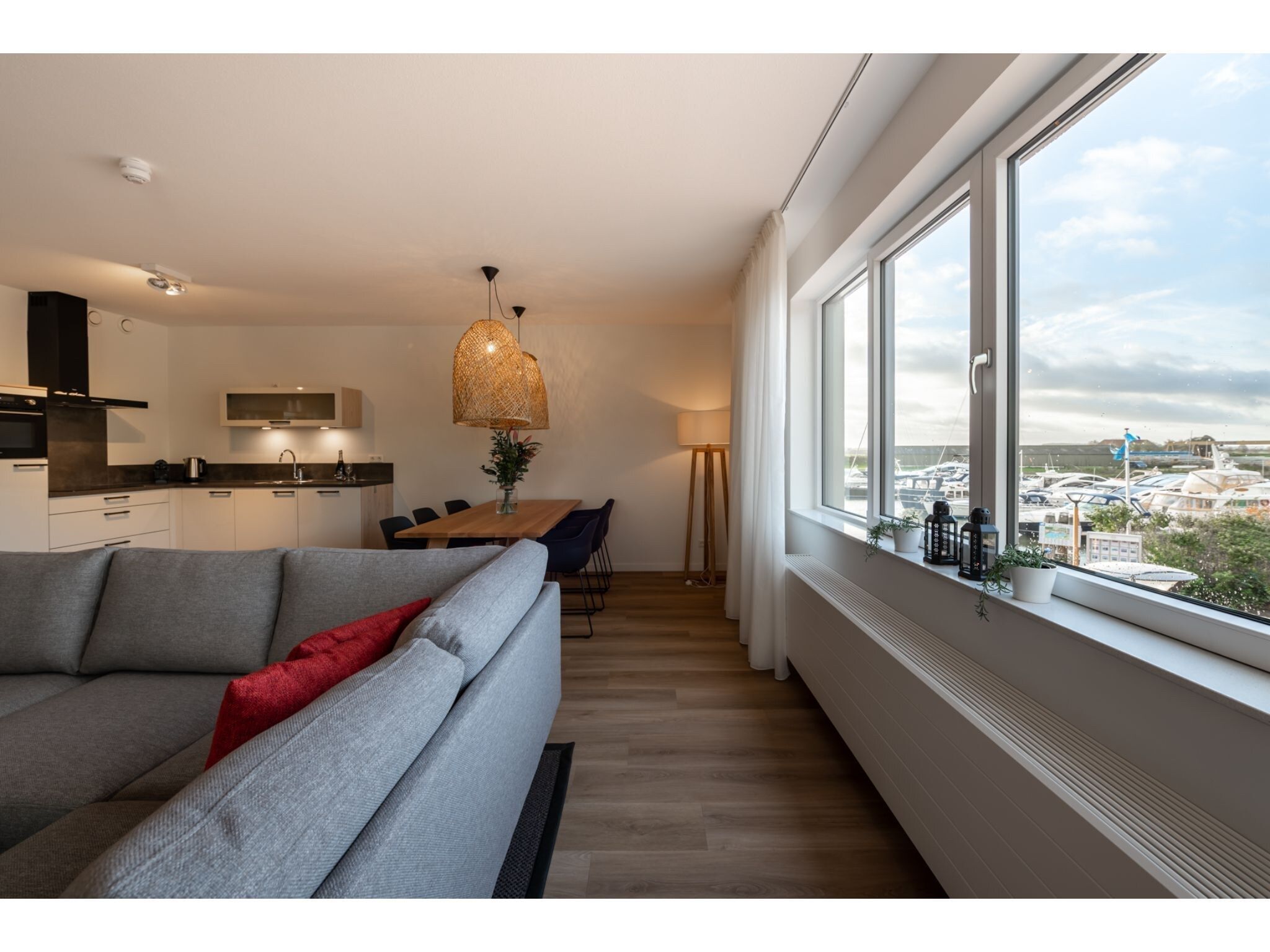 Het uitzicht vanaf Harbour Loft 1N Résidence Marina polderzicht in Kamperland