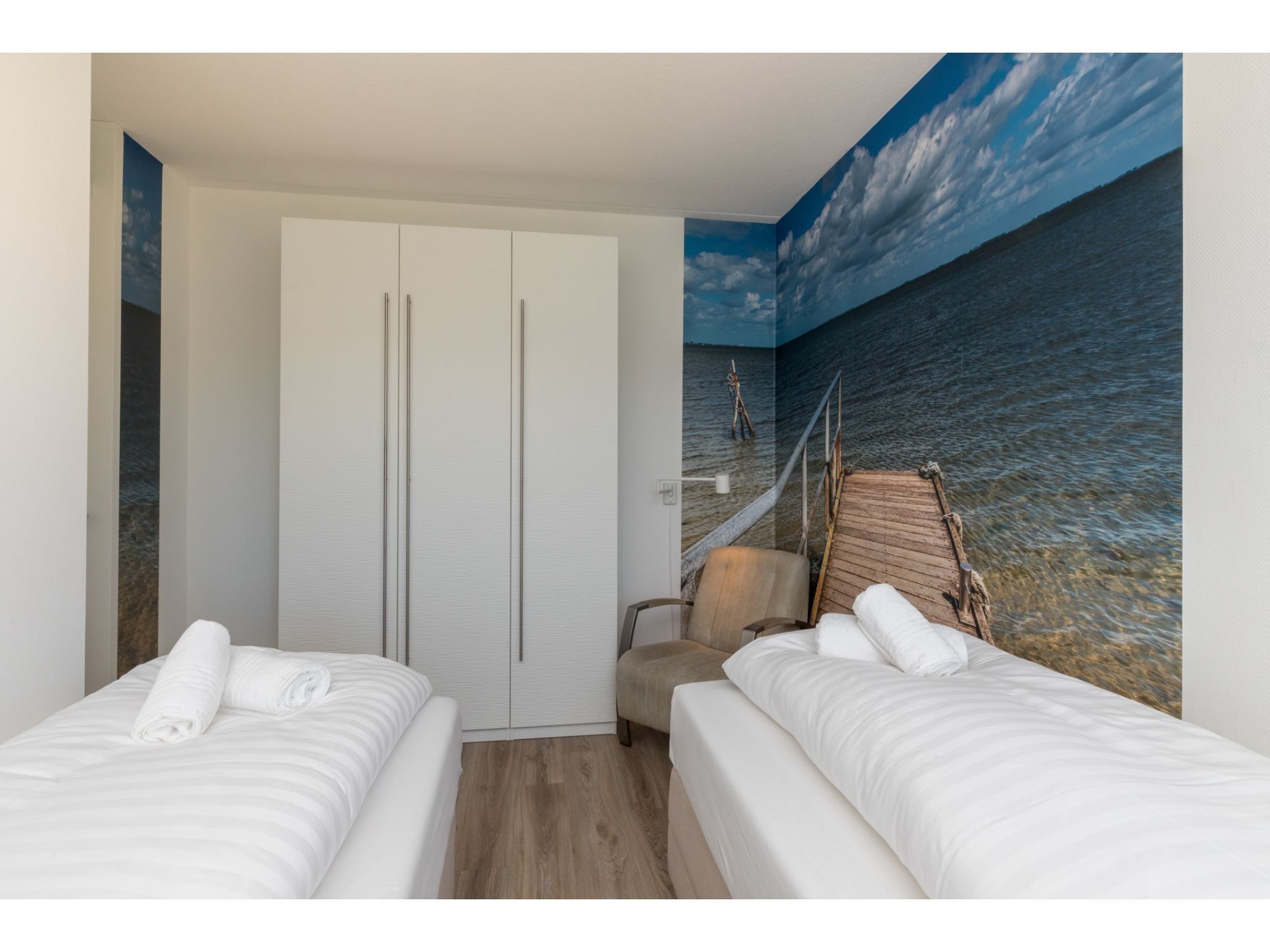 Een slaapkamer van De Zeester Gorishoeksedijk 41 in Scherpenisse