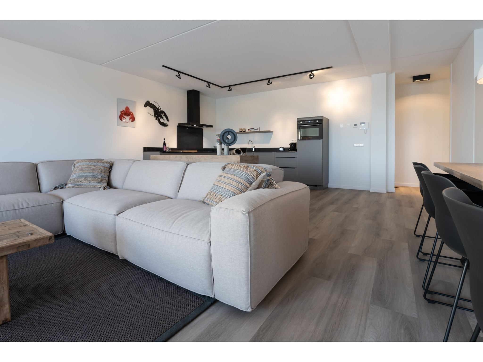 De keuken van Harbour Loft 1K Residence Marina havenzicht in Kamperland