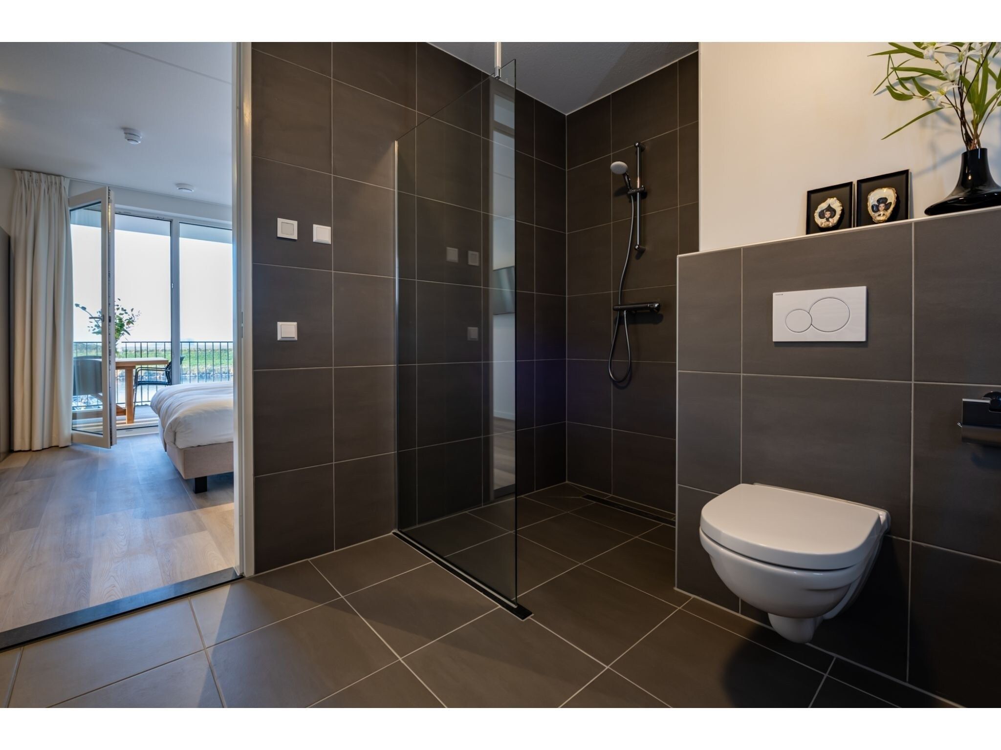 De badkamer van Harbour Loft 1K Residence Marina havenzicht in Kamperland