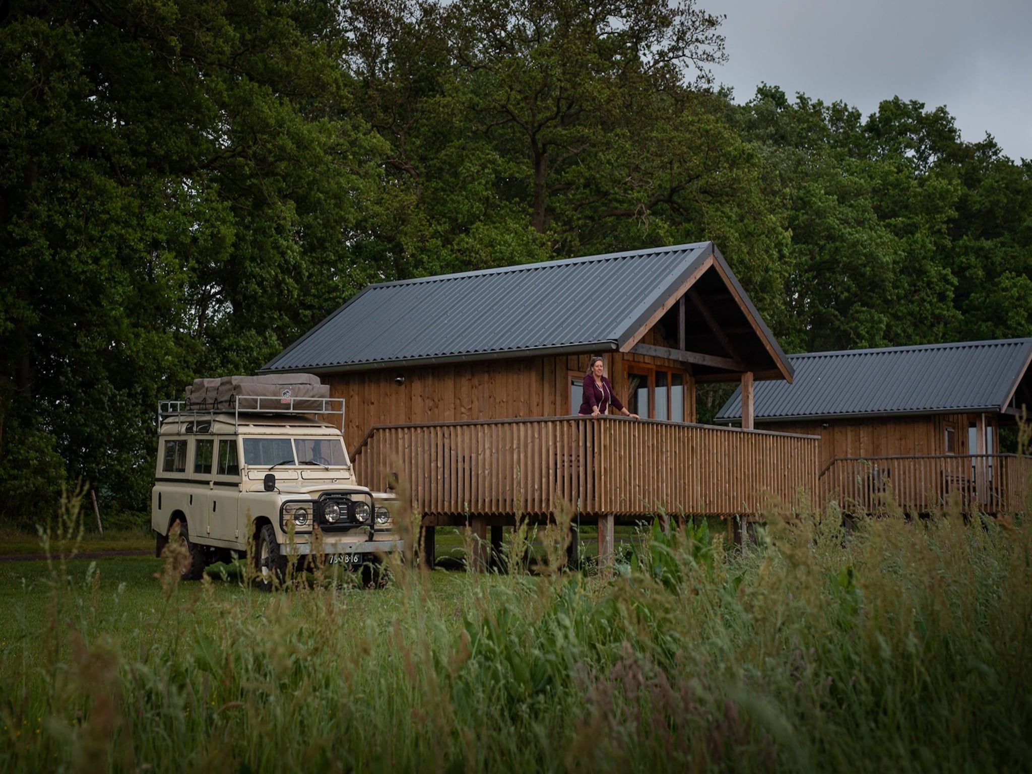 De buitenkant van Acker Lodges 3 in Ruinerwold