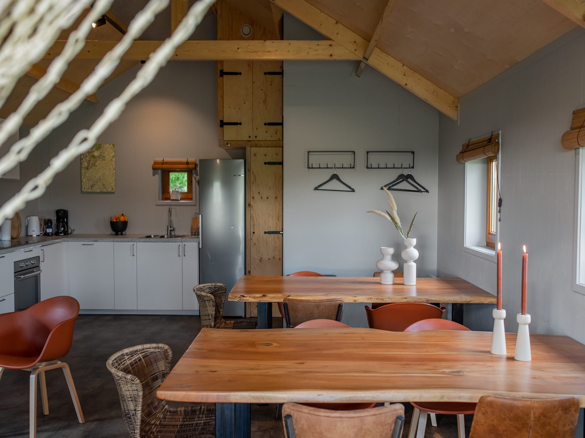 De woonkamer van Acker Lodges 3 in Ruinerwold