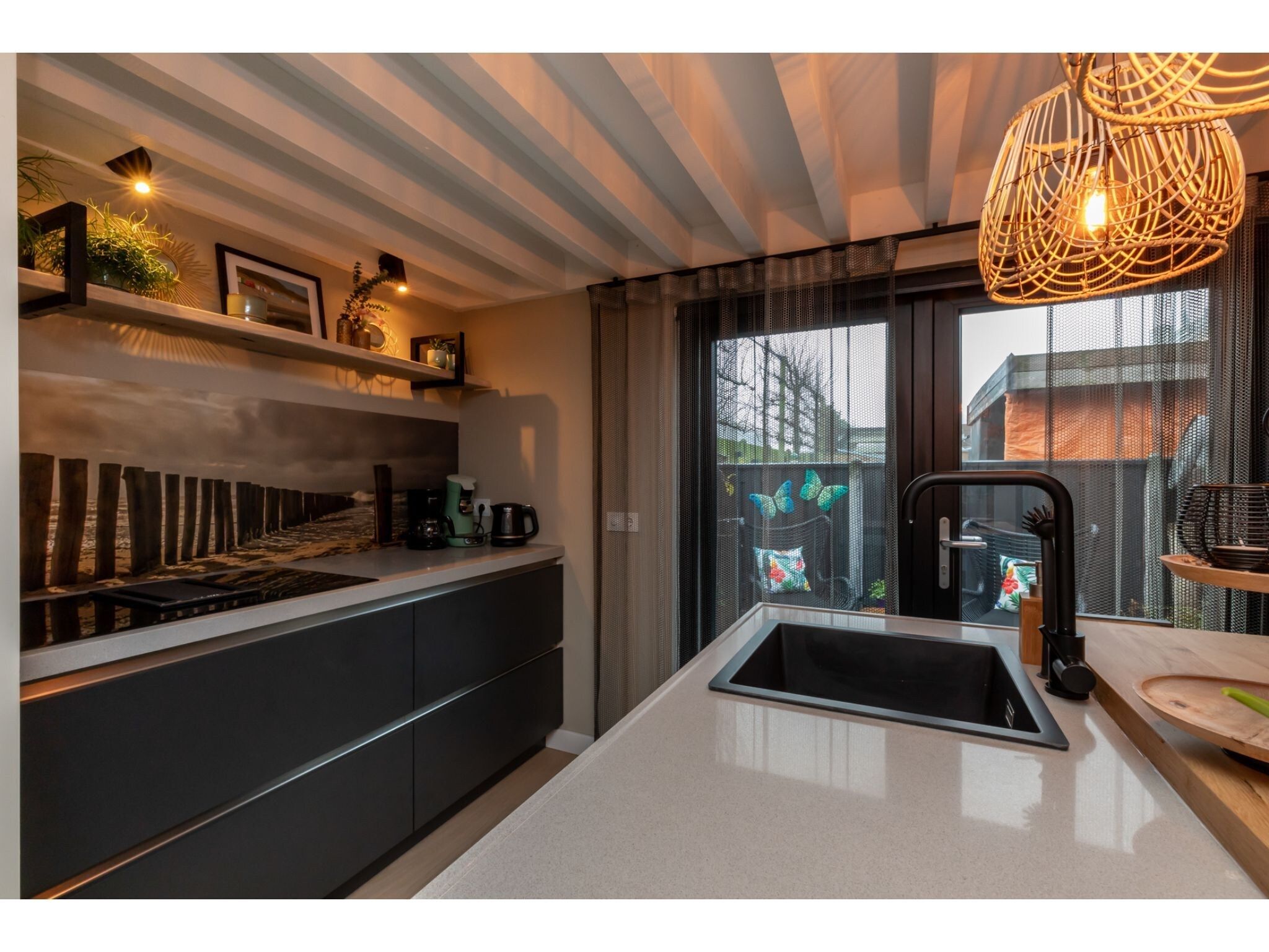 De keuken van Vakantiehuis - Zoutelande 'Bon Bini' in Zoutelande