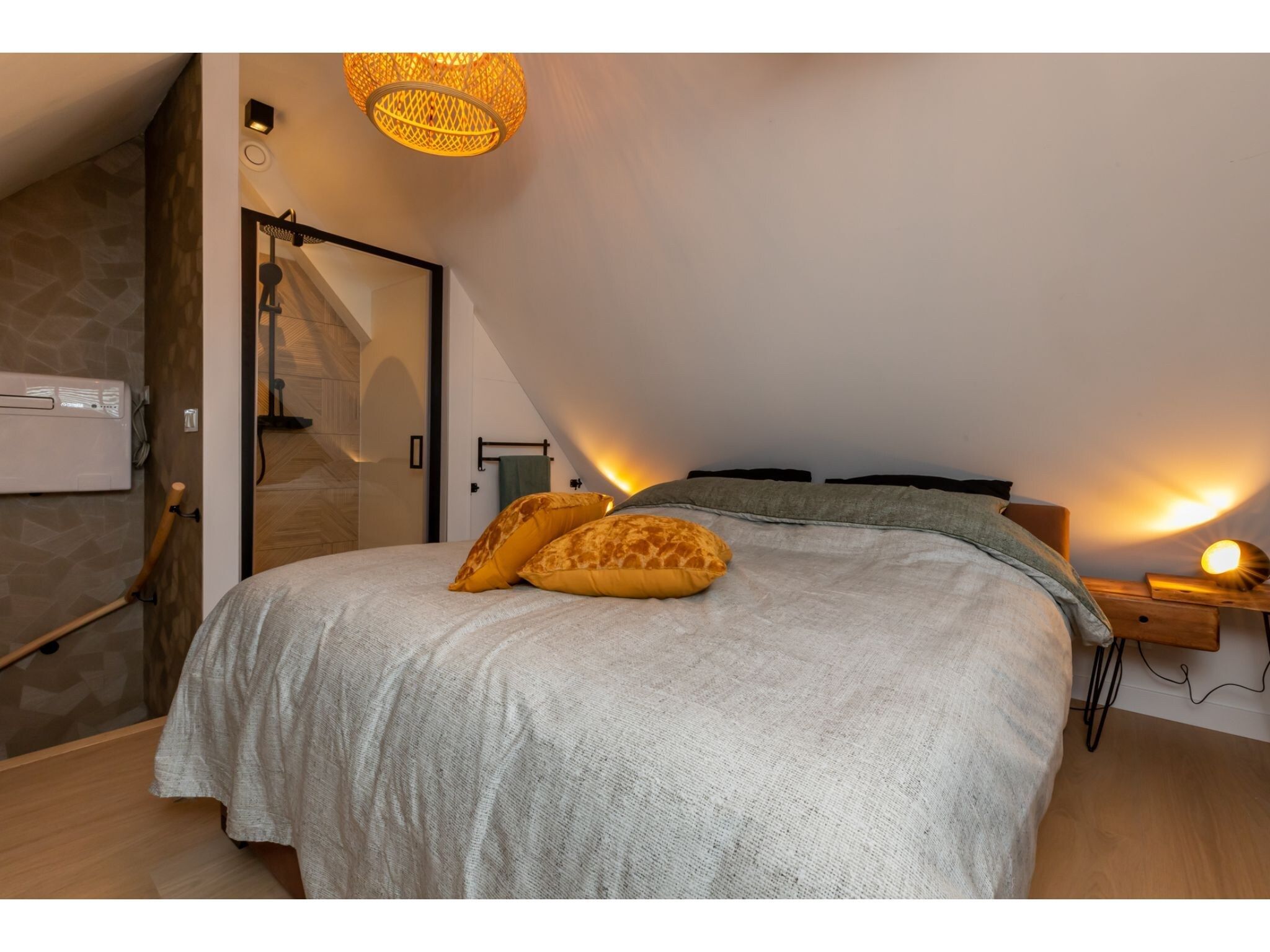 Een slaapkamer van Vakantiehuis - Zoutelande 'Bon Bini' in Zoutelande
