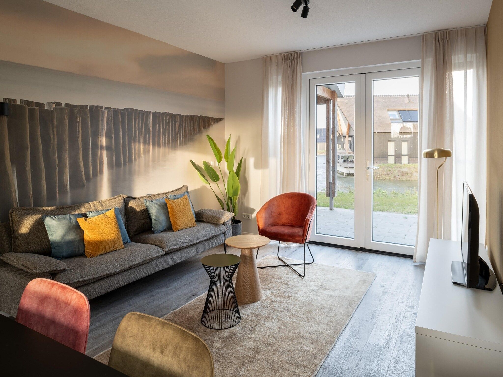 De woonkamer van Resort Nieuwvliet-Bad 1 in Nieuwvliet
