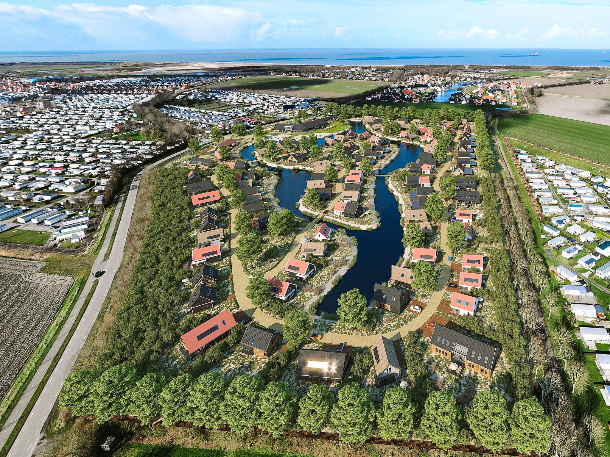 De buitenkant van Resort Nieuwvliet-Bad 4 in Nieuwvliet