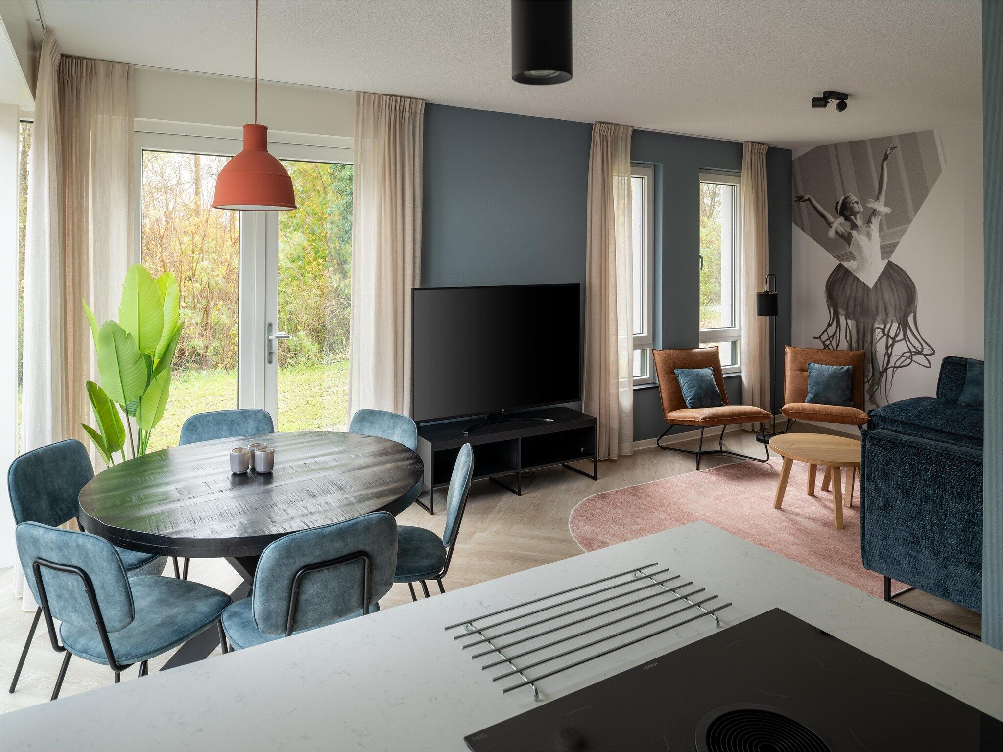 De woonkamer van Resort Nieuwvliet-Bad 4 in Nieuwvliet