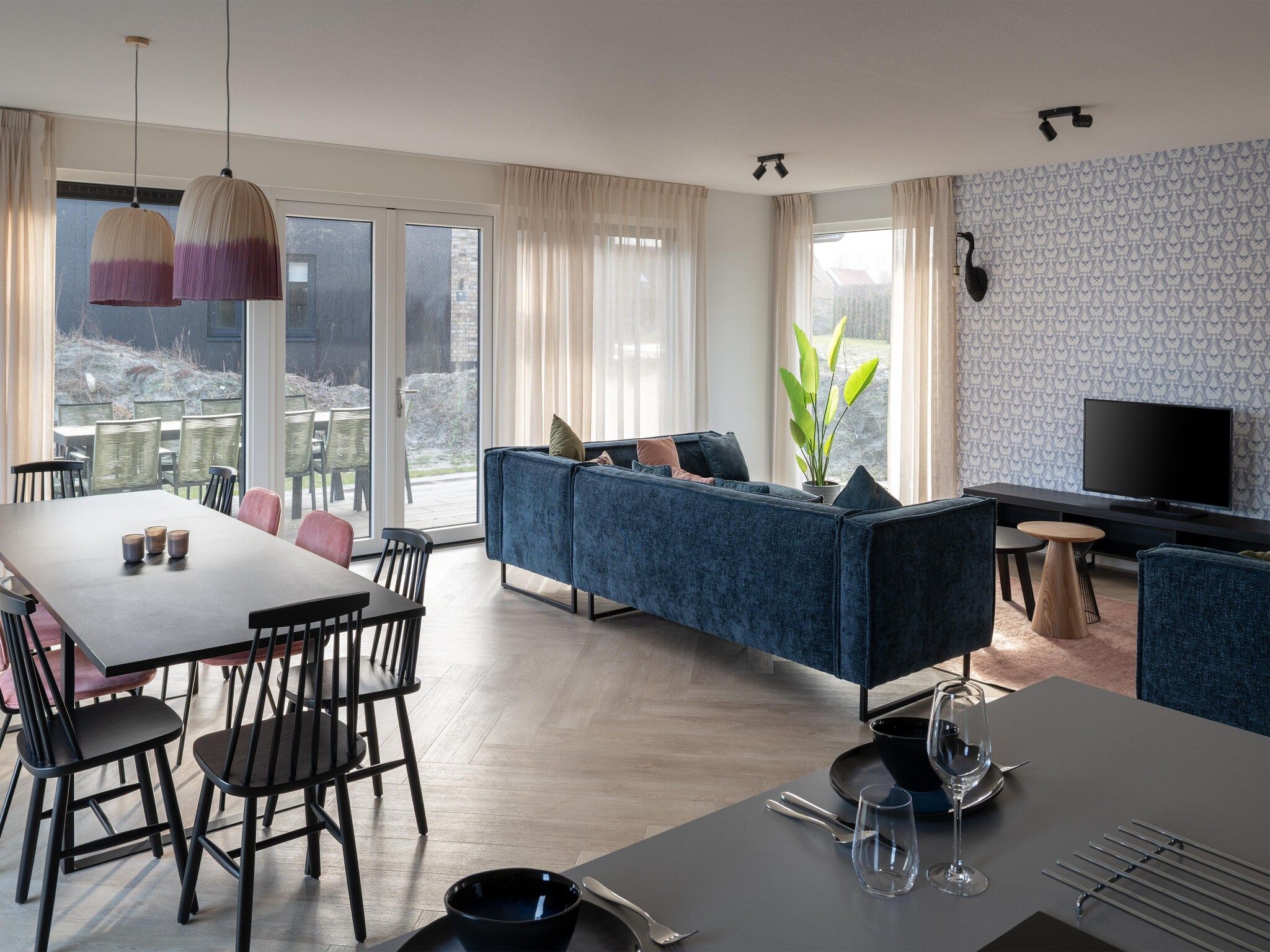De woonkamer van Resort Nieuwvliet-Bad 9 in Nieuwvliet