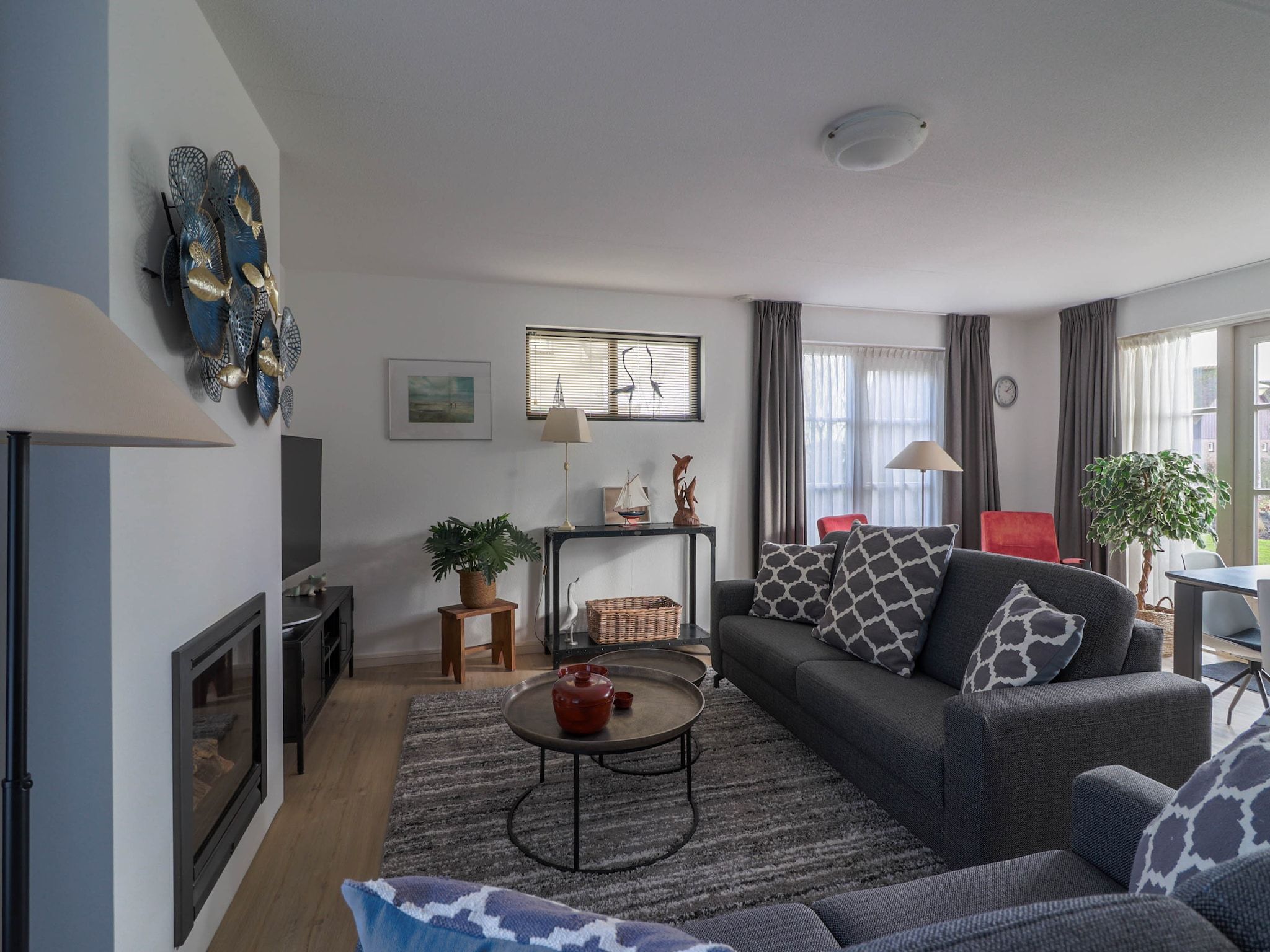 De woonkamer van Duinvilla Deluxe met Sauna - 8 personen in Makkum
