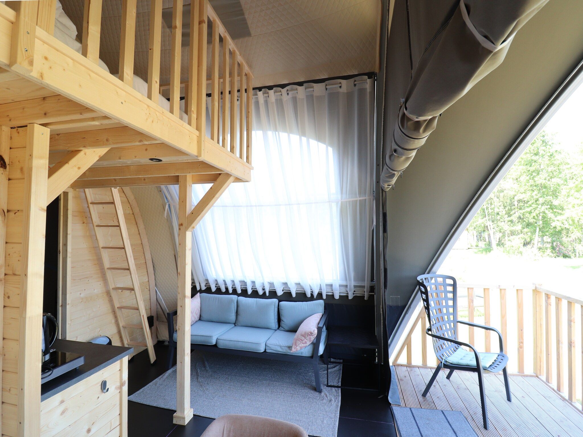 Sfeerbeeld van Tentlodge Partijs Wellness met sauna en prive-bad-2p in Dalerveen