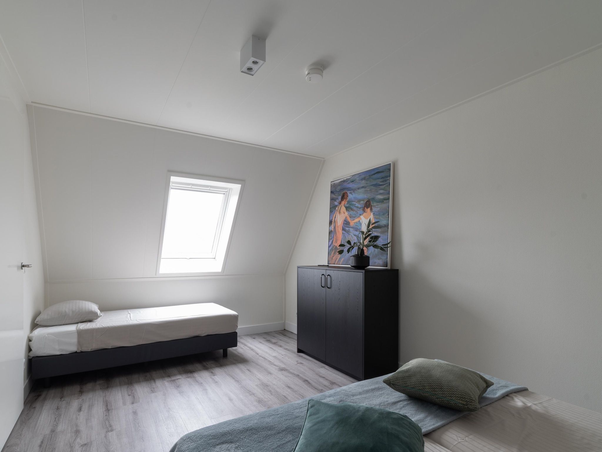 Een slaapkamer van 6 persoons vrijstaand met sauna/hond in Colijnsplaat