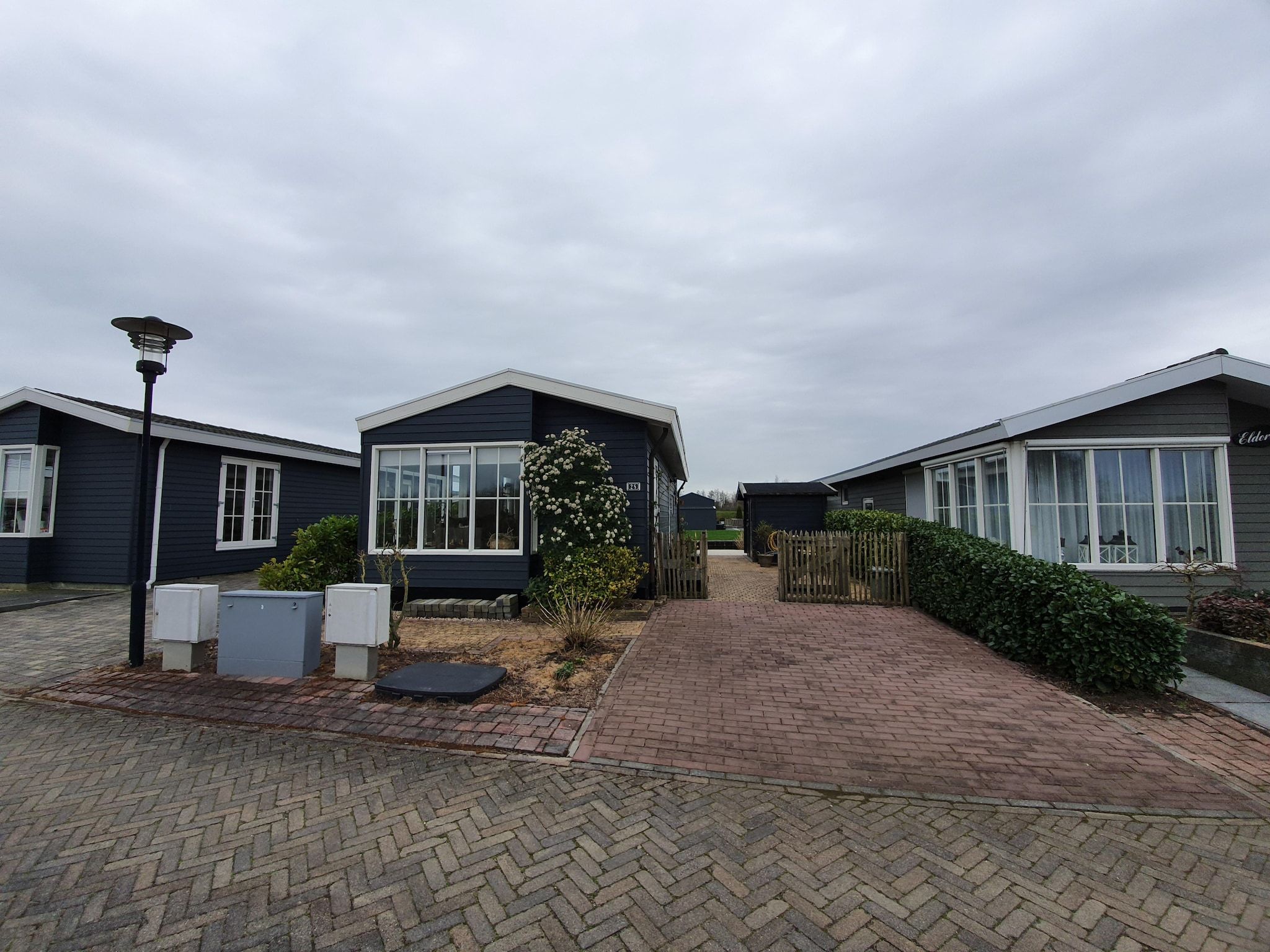 Het uitzicht vanaf Chalet Resort Venetie Giethoorn in Giethoorn