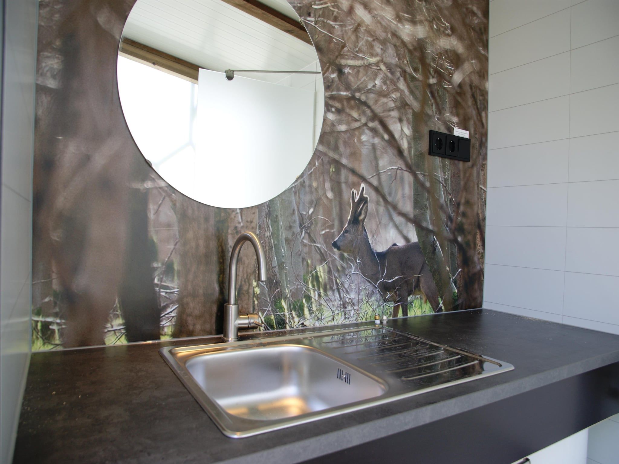 De badkamer van Tentlodge Fazant in Dalerveen