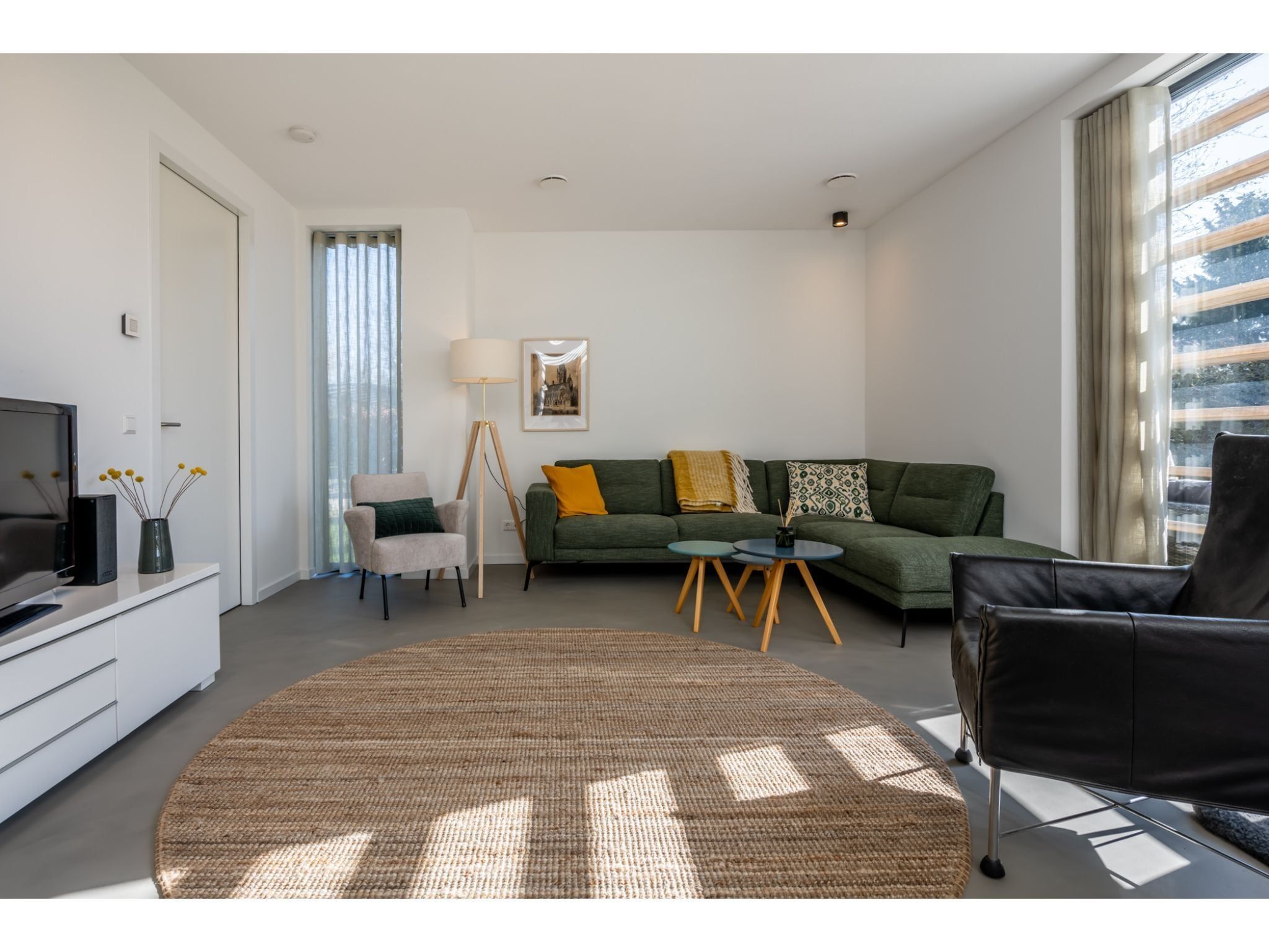 De woonkamer van Beukenlaan 11 in Kamperland