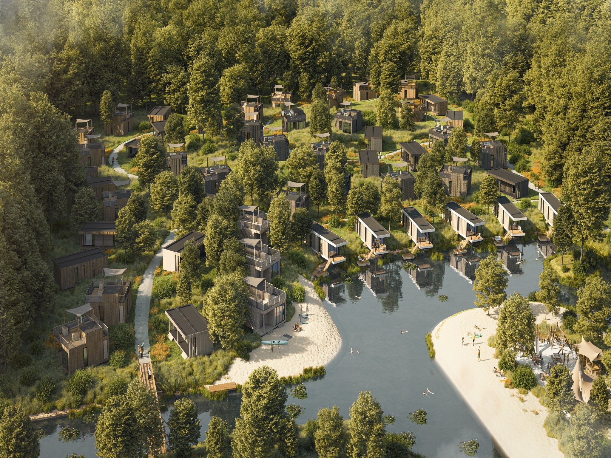 Parkfaciliteiten bij Resort de Parel 7 in Zeewolde