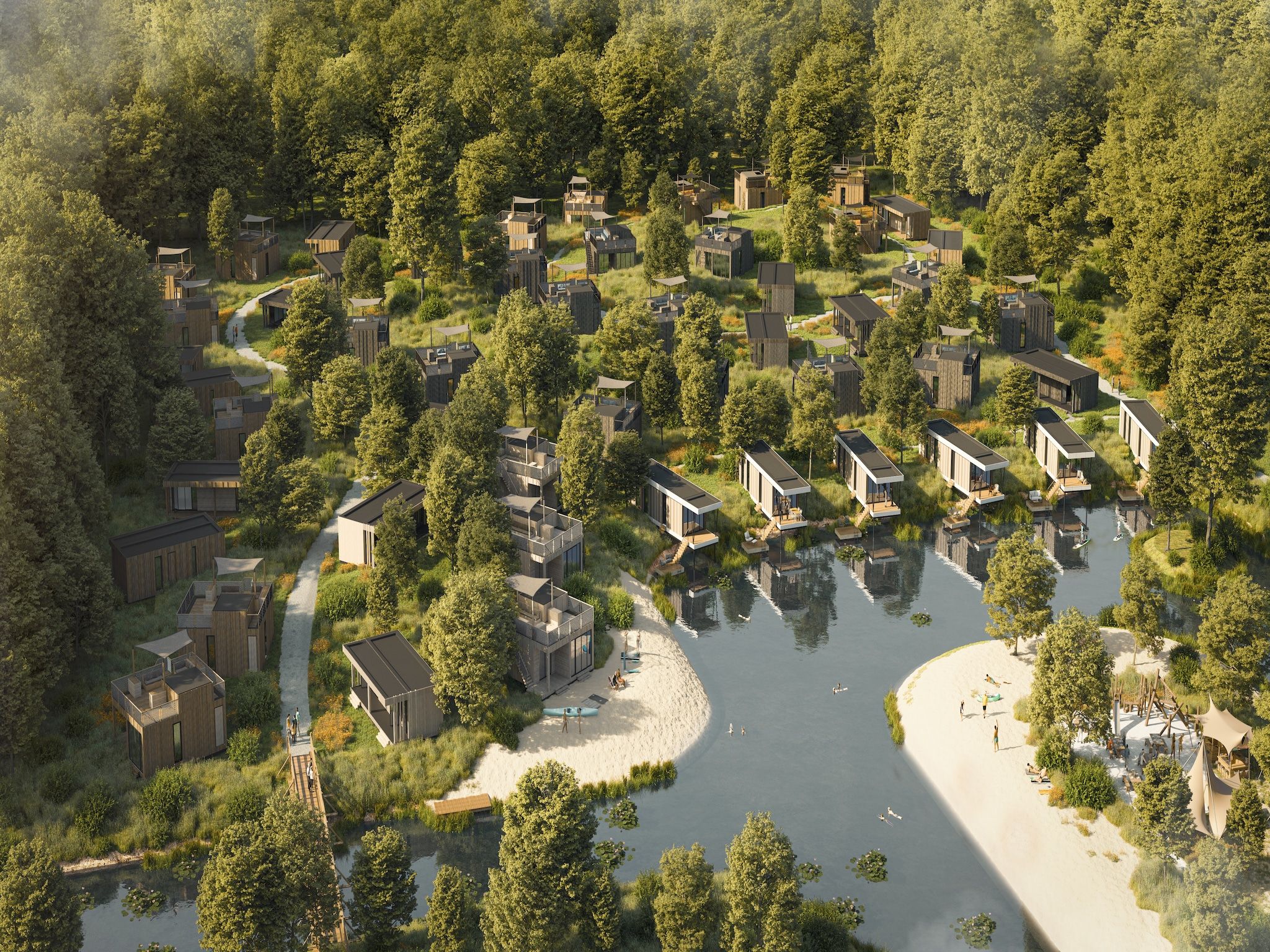 Parkfaciliteiten bij Resort de Parel 11 in Zeewolde