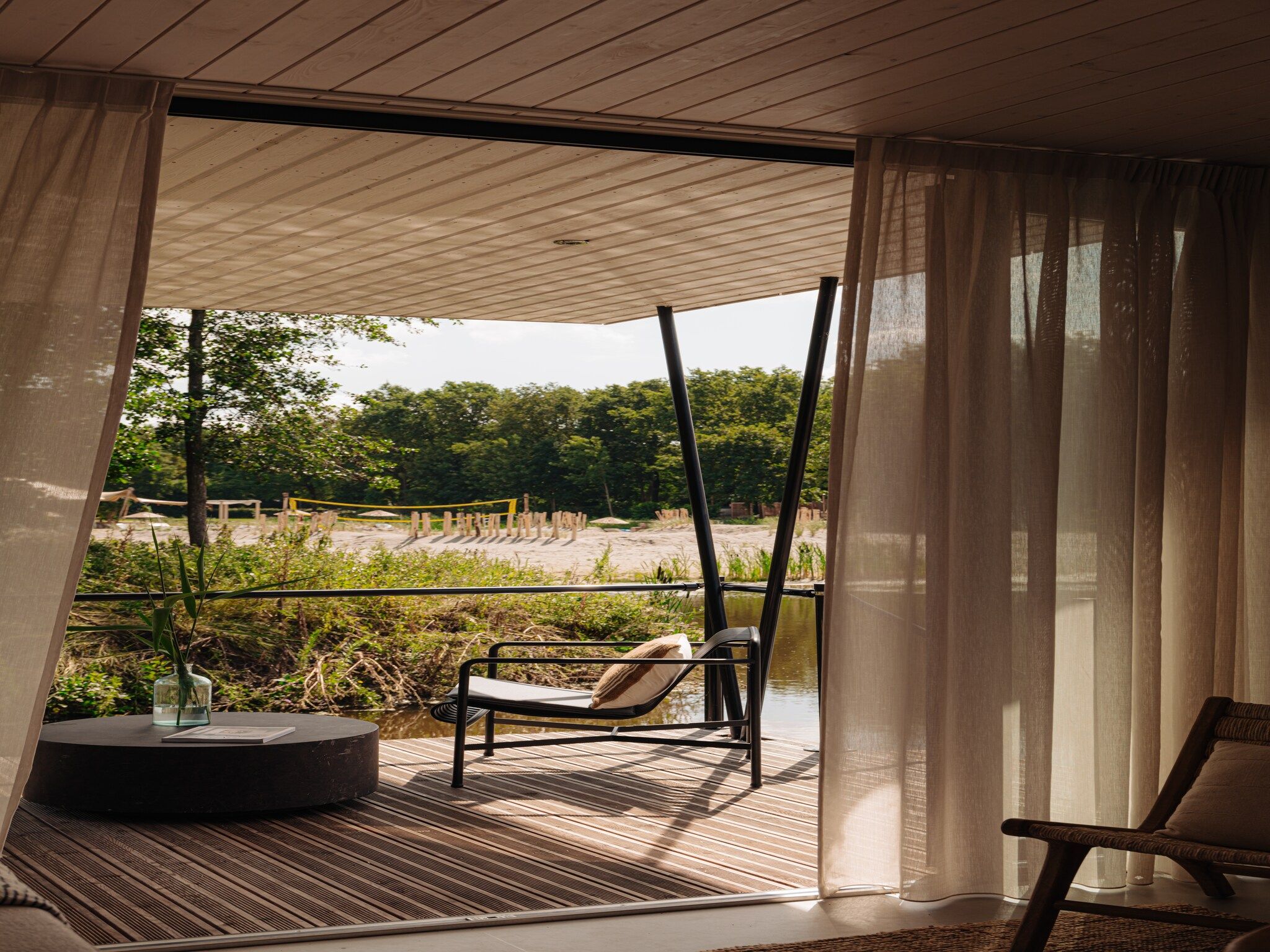 Het uitzicht vanaf Resort de Parel 16 in Zeewolde