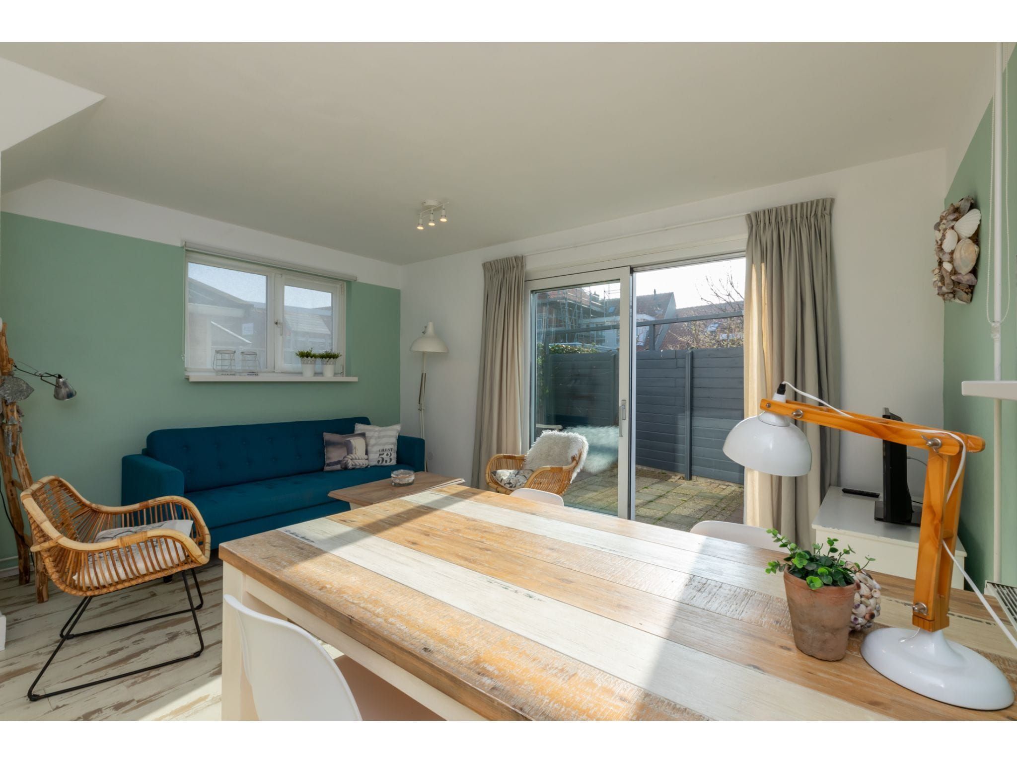 De woonkamer van Zuidstraat 113- Zomerwoning in Westkapelle