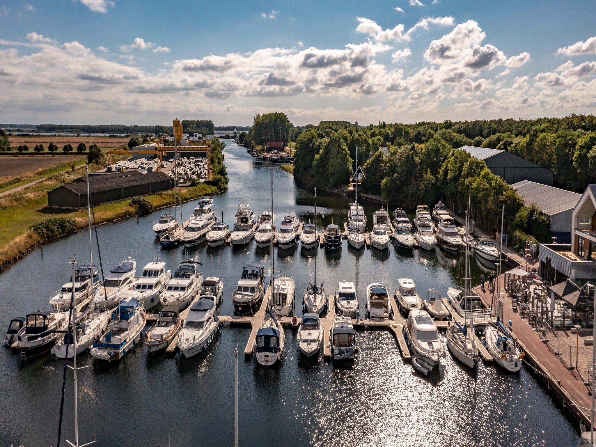 Het uitzicht vanaf Harbour Loft1J-havenzicht in Kamperland