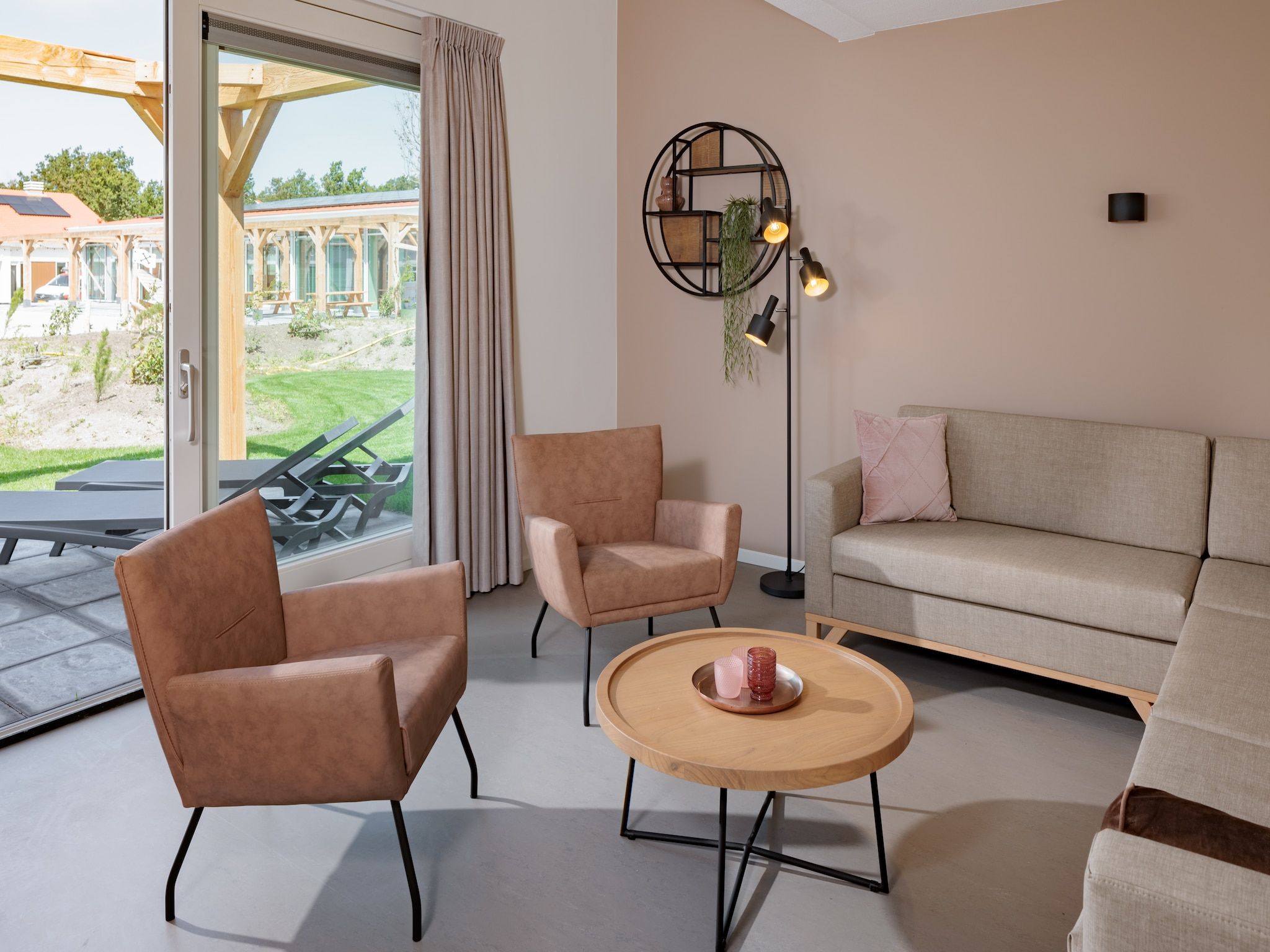 De woonkamer van Duinresort Dunimar 3 in Noordwijkerhout